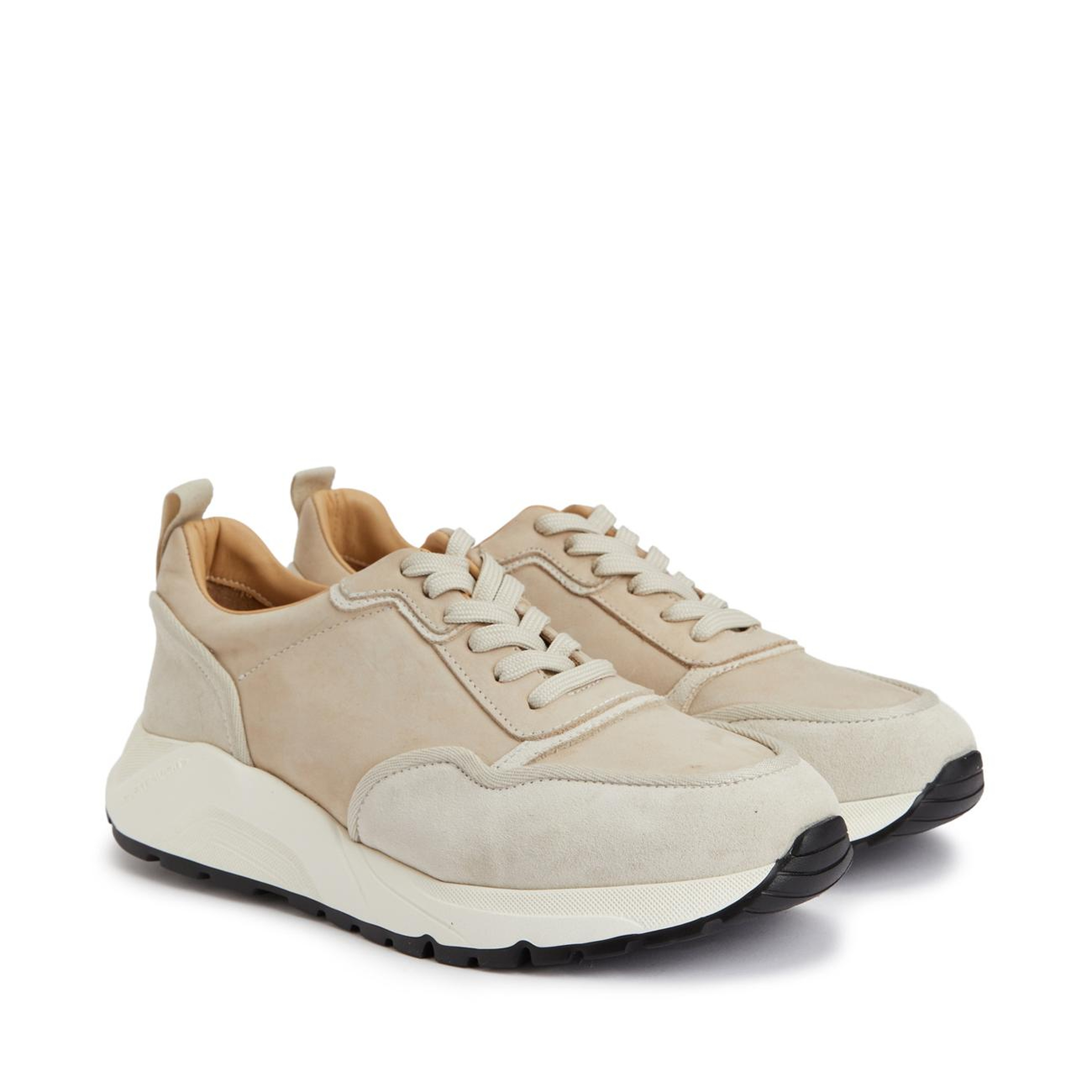 George Hogg Erkek Bej Deri Sneaker