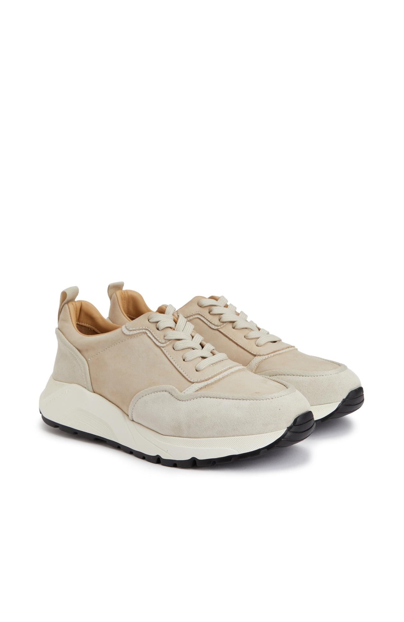 George Hogg Erkek Bej Deri Sneaker