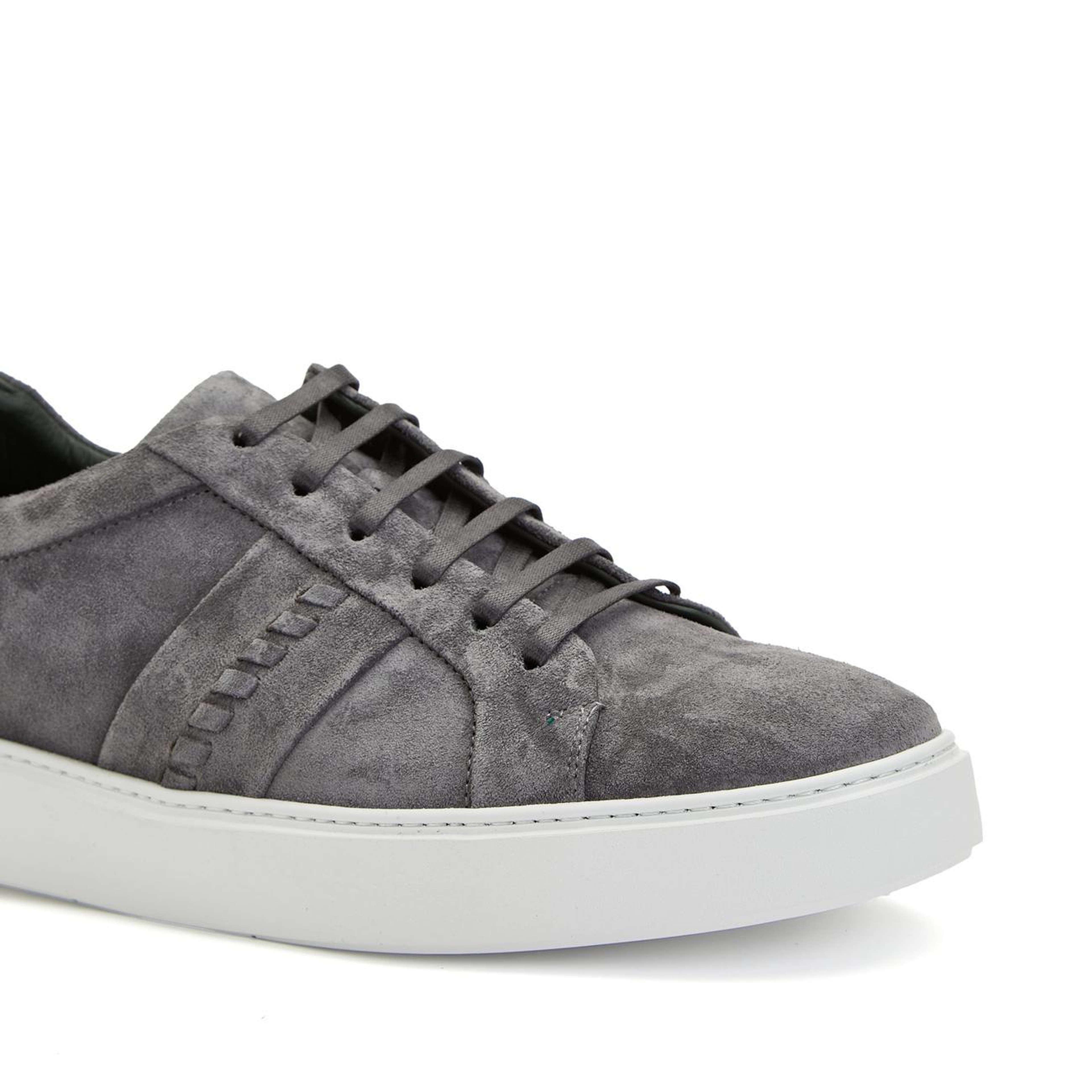 George Hogg Erkek Antrasit Örgü Detaylı Süet Sneaker