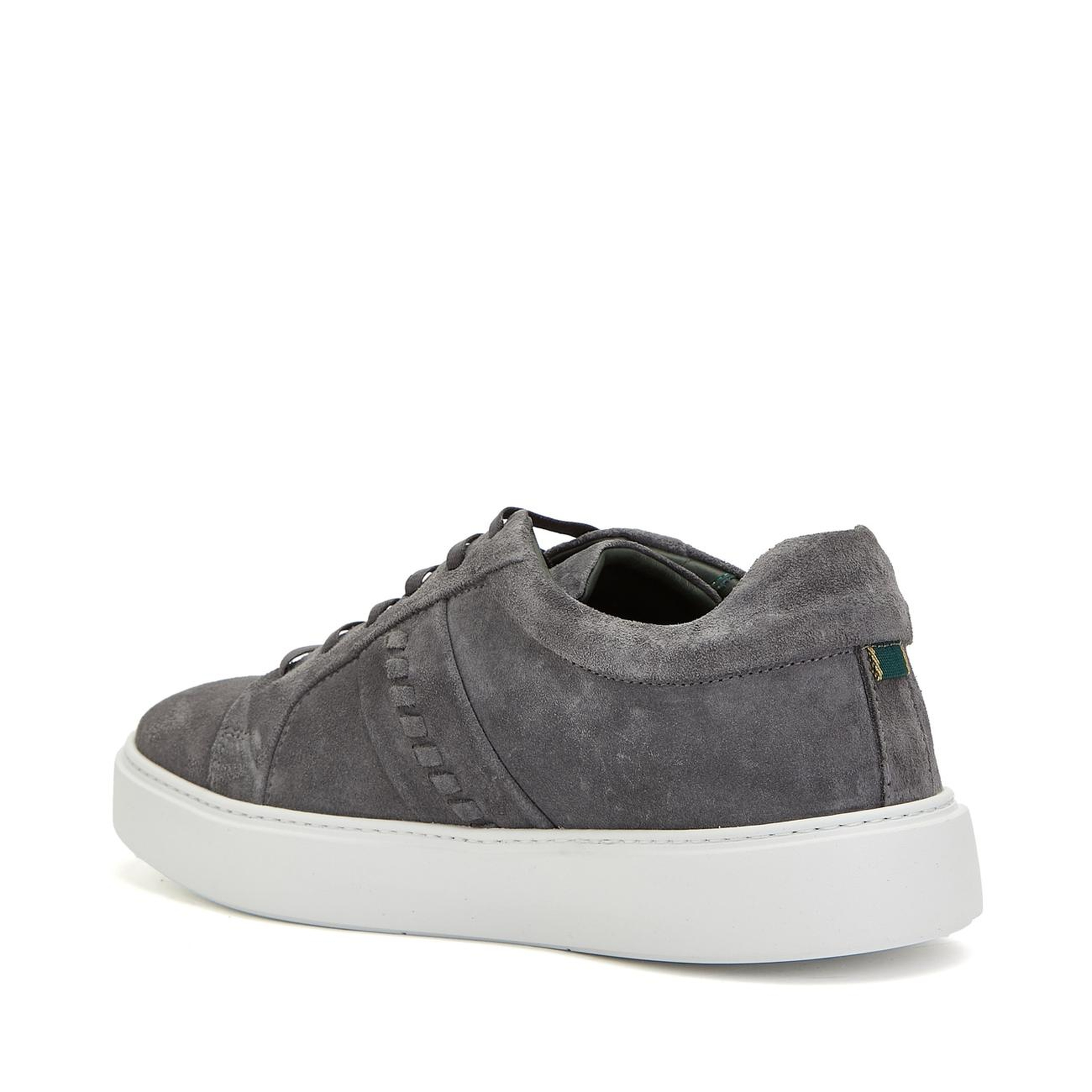 George Hogg Erkek Antrasit Örgü Detaylı Süet Sneaker