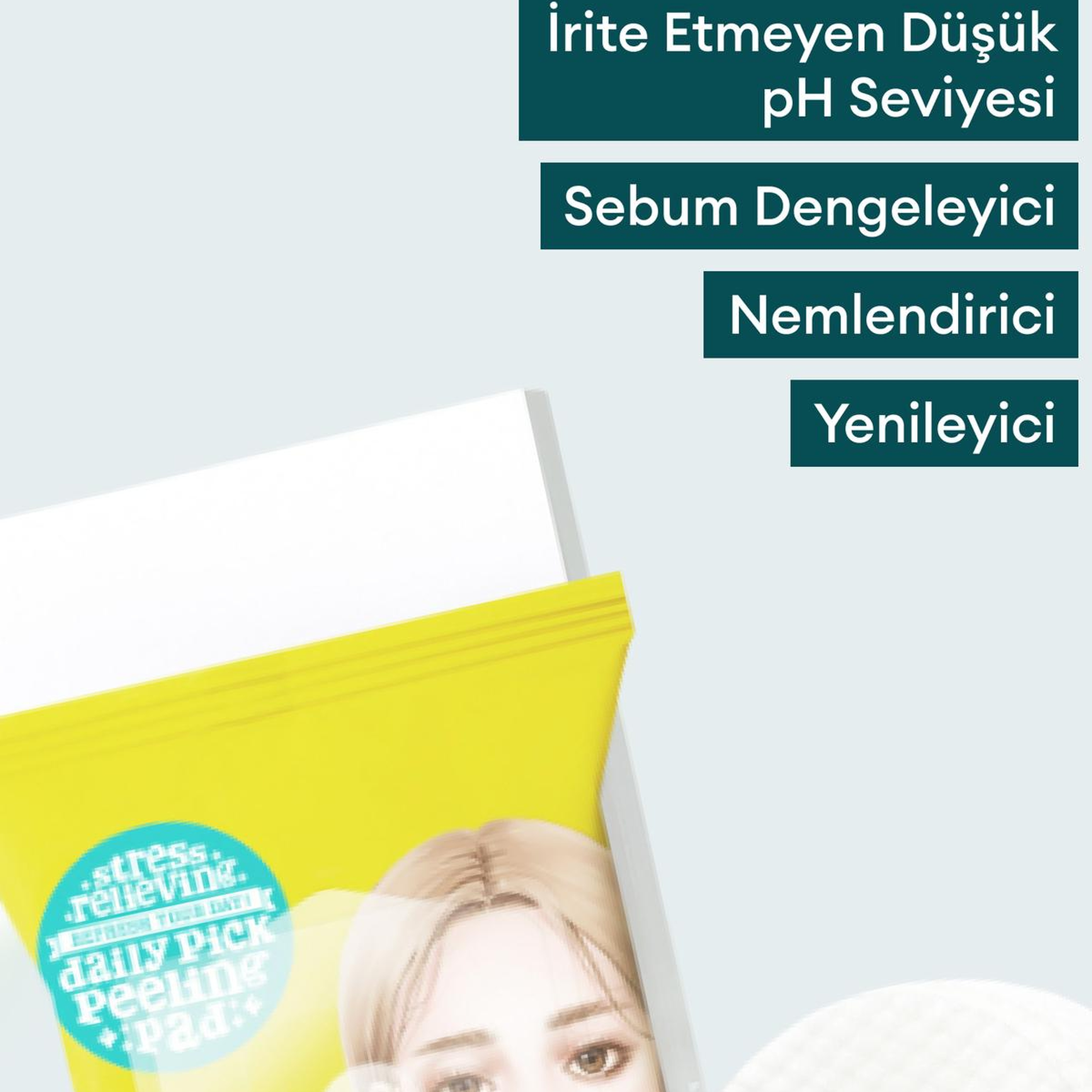 Ariul Stress Relieving Daily Pick Peeling Pad 30 Pads - Gözenek Arındırıcı Peeling Etkili AHA & BHA Vegan Cilt Pedleri