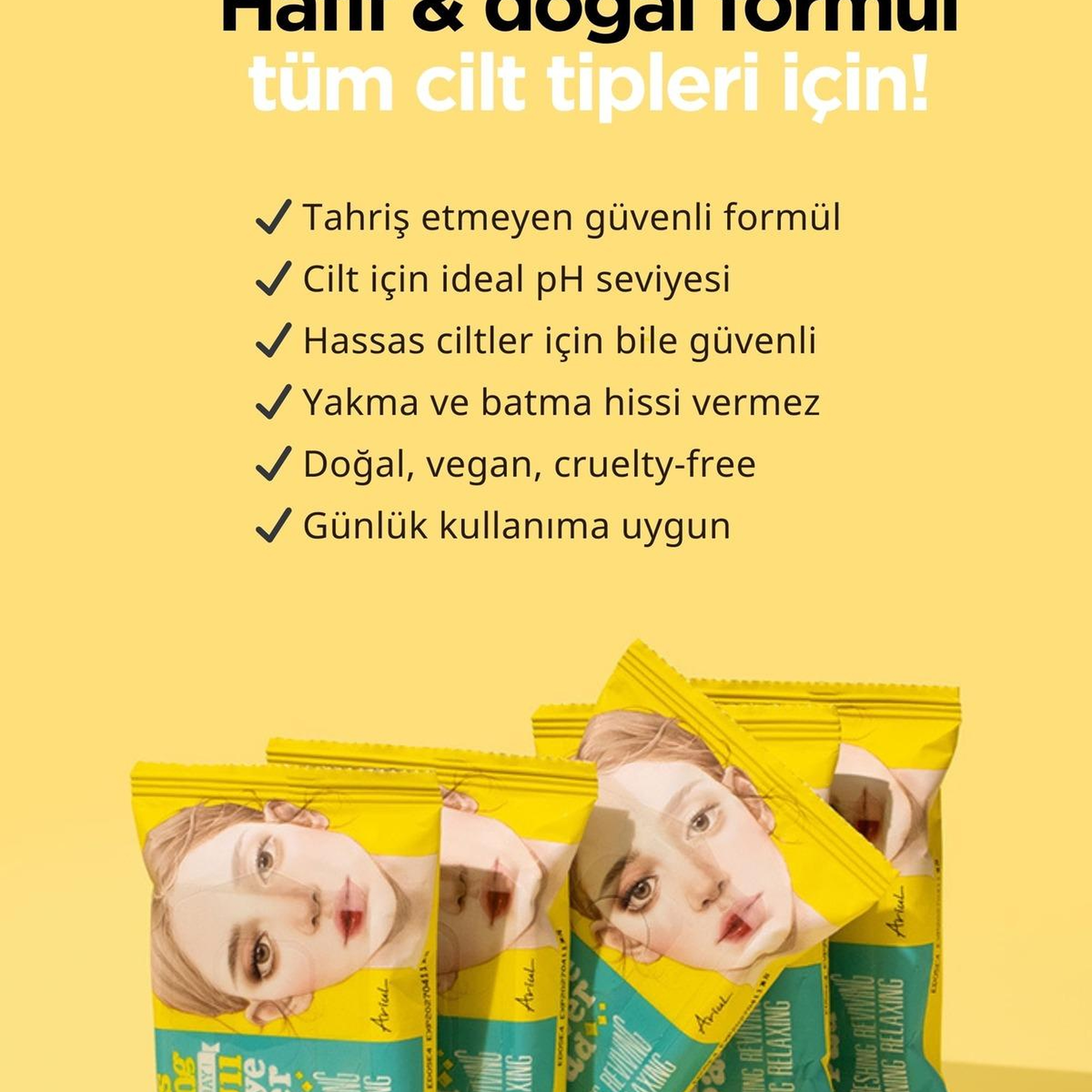 Ariul Stress Relieving Purefull Lip and Eye Remover Pad 30 Pads - Cildi Kurutmayan Dudak ve Göz Makyaj Arındırıcı Pamuk Ped