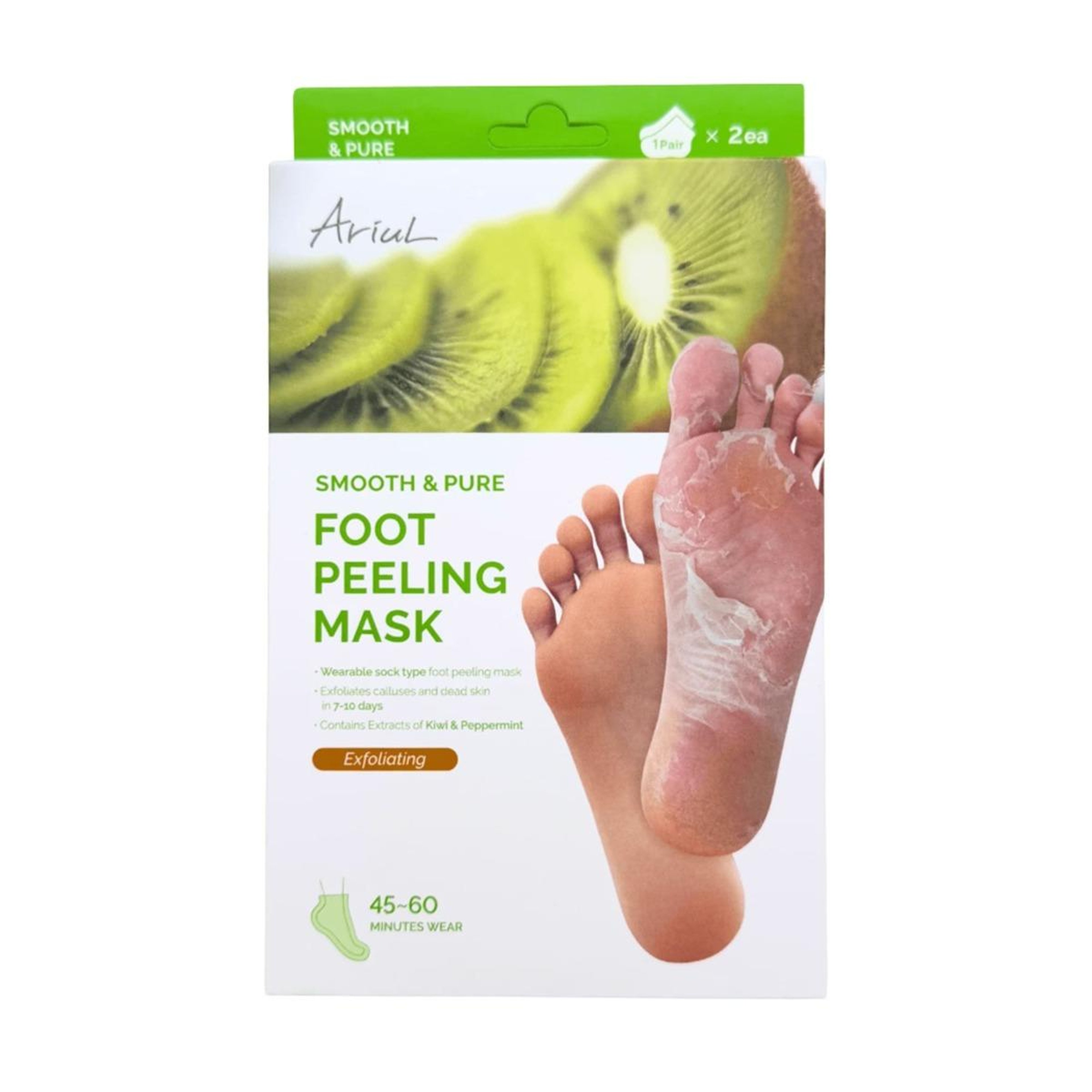 Ariul Smooth & Pure Exfoliating Foot Peeling Mask 2 Pairs - Çorap Tipi Yenileyici & Arındırıcı Ayak Peeling Maskesi 2 Çift (4 Adet)