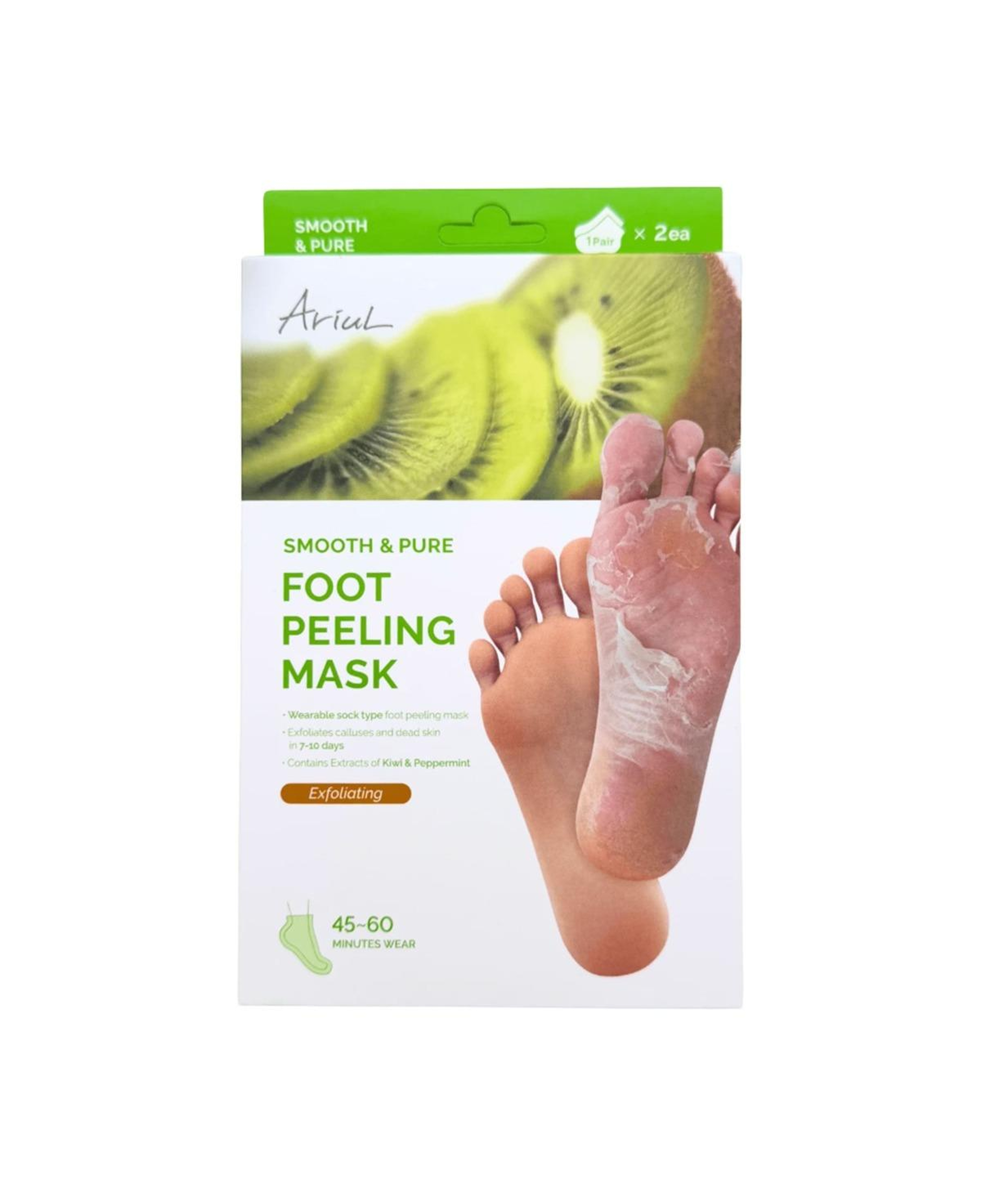 Ariul Smooth & Pure Exfoliating Foot Peeling Mask 2 Pairs - Çorap Tipi Yenileyici & Arındırıcı Ayak Peeling Maskesi 2 Çift (4 Adet)