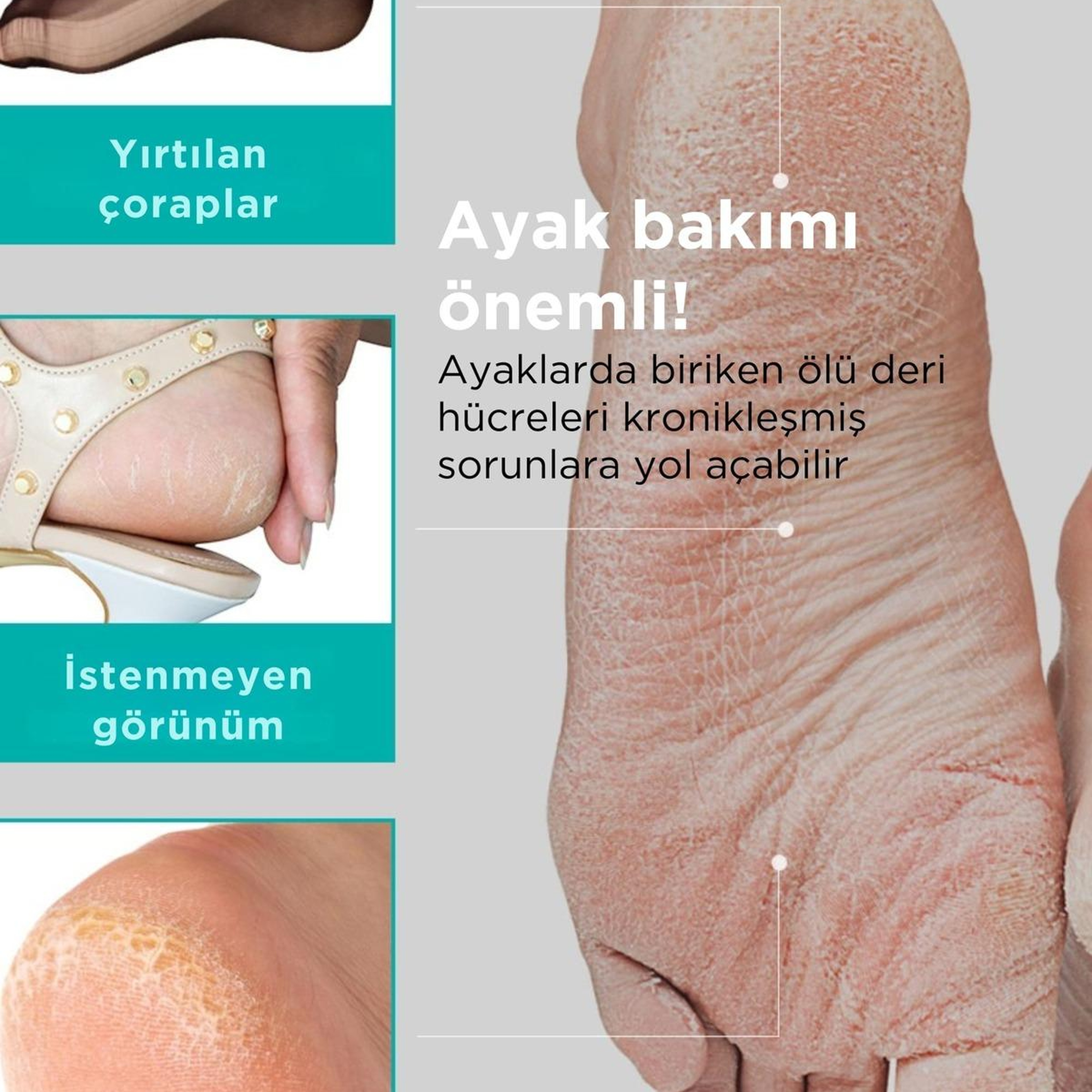 Ariul Smooth & Pure Foot Peeling Mask Sheet 2 Pairs - Çorap Tipi Yenileyici Ayak Peeling Maskesi 2 Çift (4 Adet)