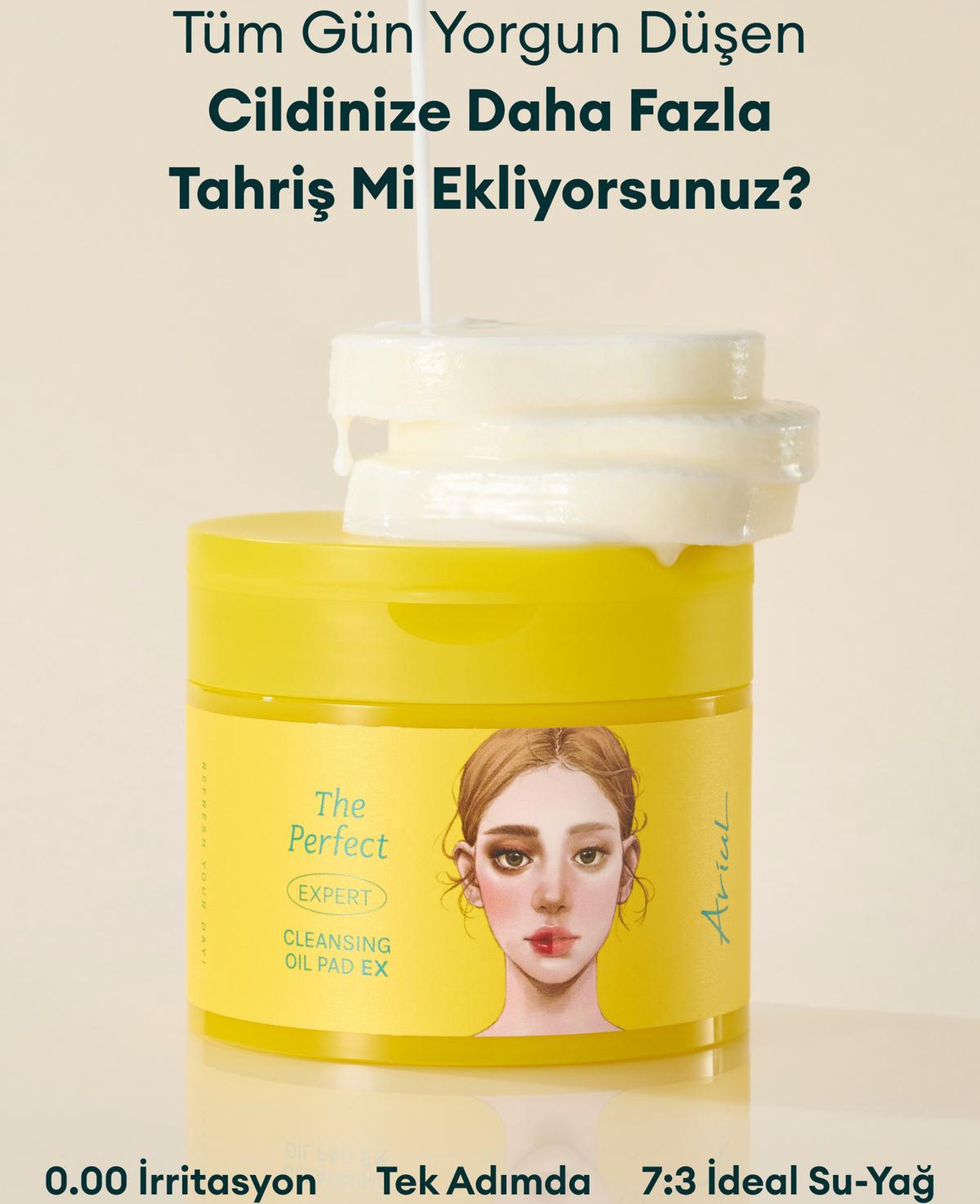 Ariul The Perfect Cleansing Oil Pad EX 60 sheets - Yağ Bazlı Vegan Derinlemesine Cilt Temizleme Pedi