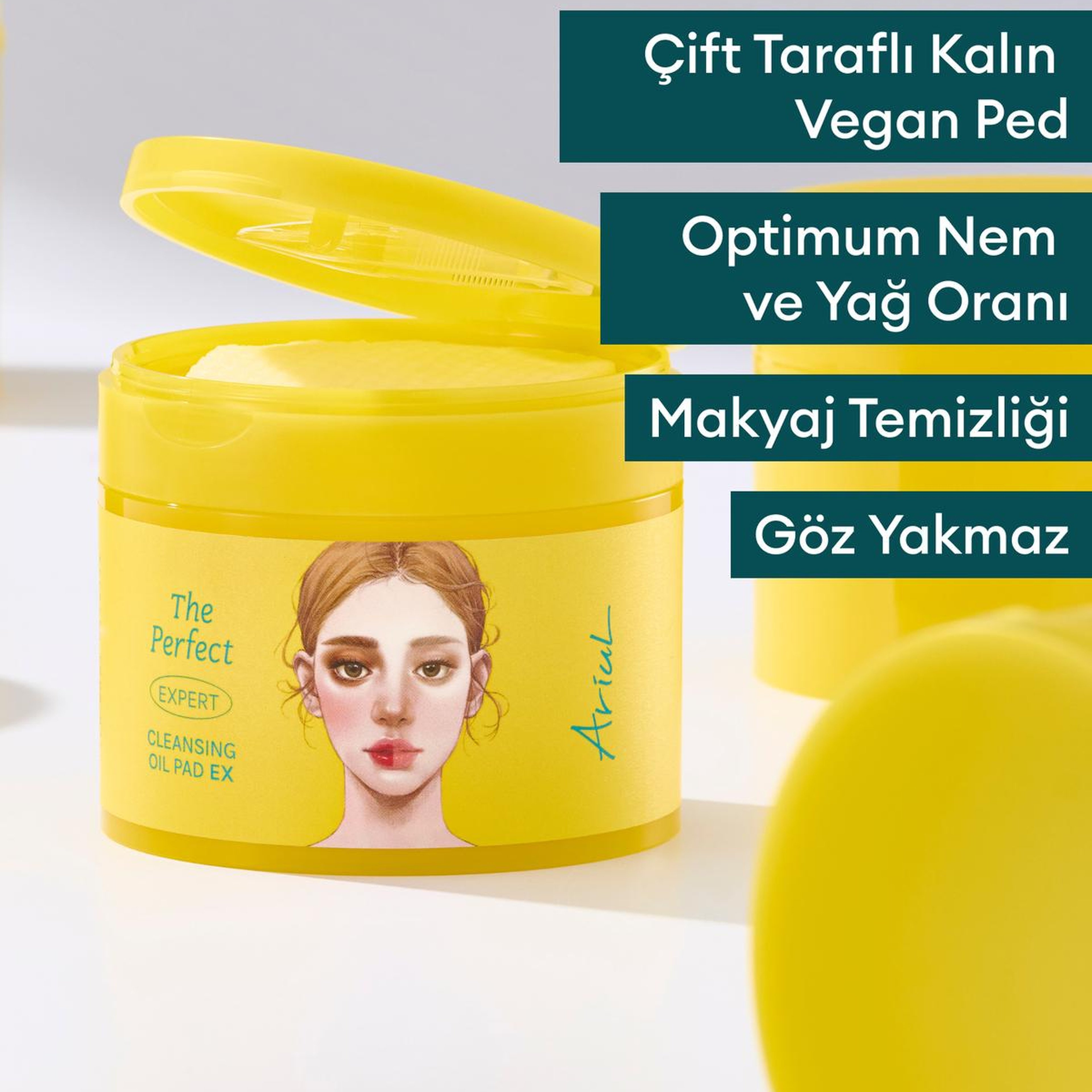 Ariul The Perfect Cleansing Oil Pad EX 60 sheets - Yağ Bazlı Vegan Derinlemesine Cilt Temizleme Pedi