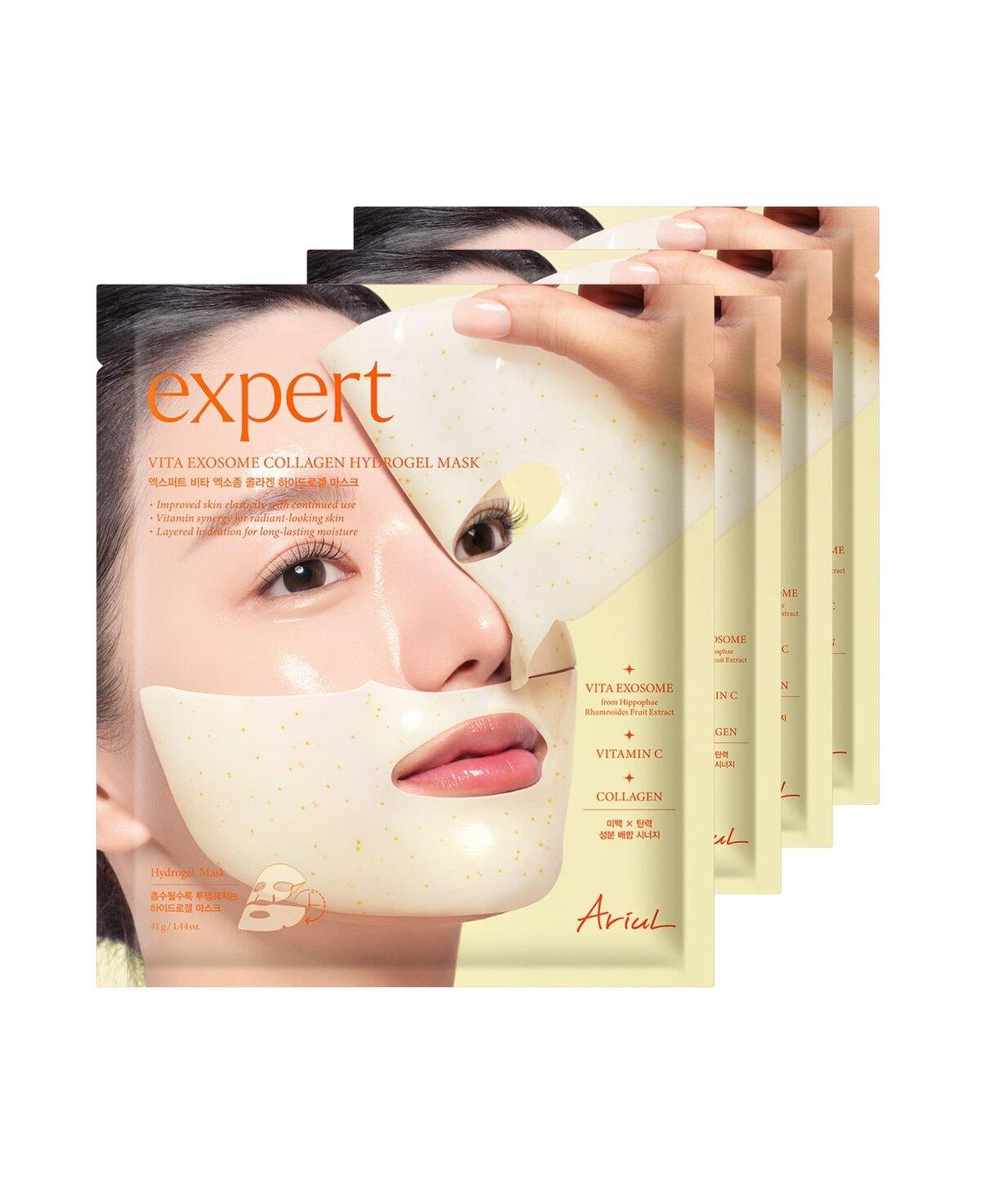 Ariul Expert Vita Exosome Collagen Hydrogel Mask (Set Of 4) - Vitamin & Eksozom Kolajen Yenileyici Hidrojel Maske (4’lü Set)