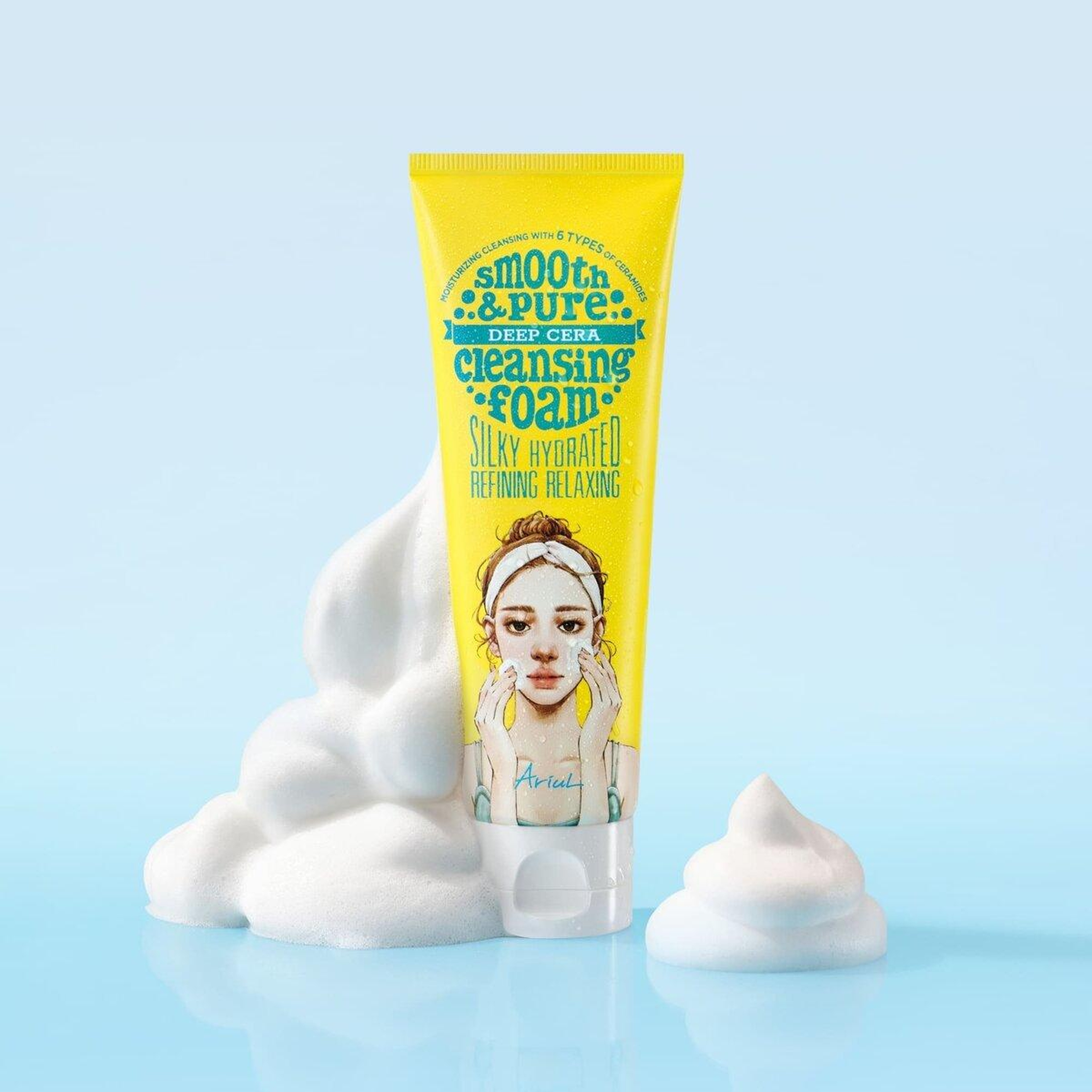 Ariul Smooth & Pure Deep Cera Cleansing Foam - Seramid İçerikli Derinlemesine Nemlendirici Yüz Temizleme Köpüğü