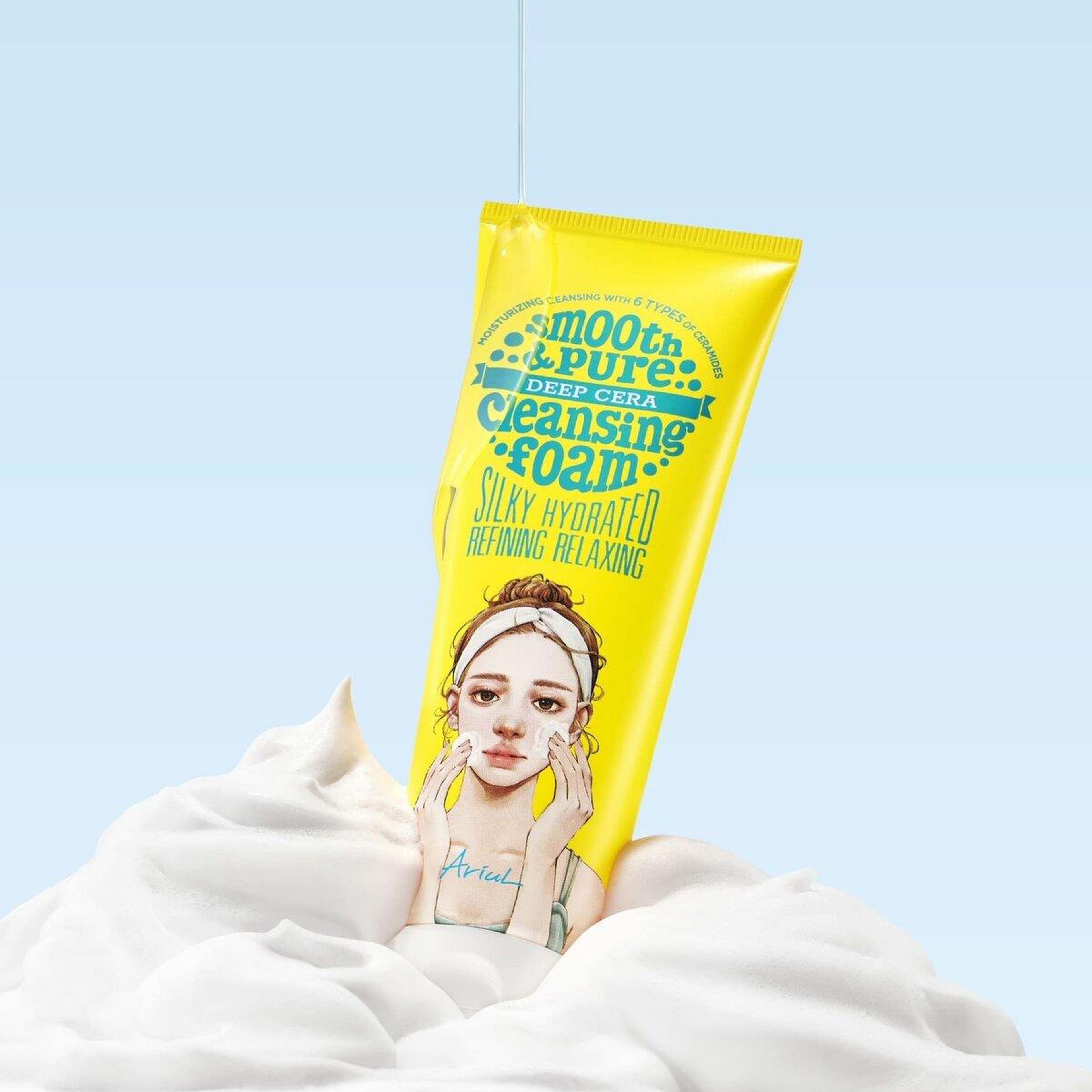 Ariul Smooth & Pure Deep Cera Cleansing Foam - Seramid İçerikli Derinlemesine Nemlendirici Yüz Temizleme Köpüğü