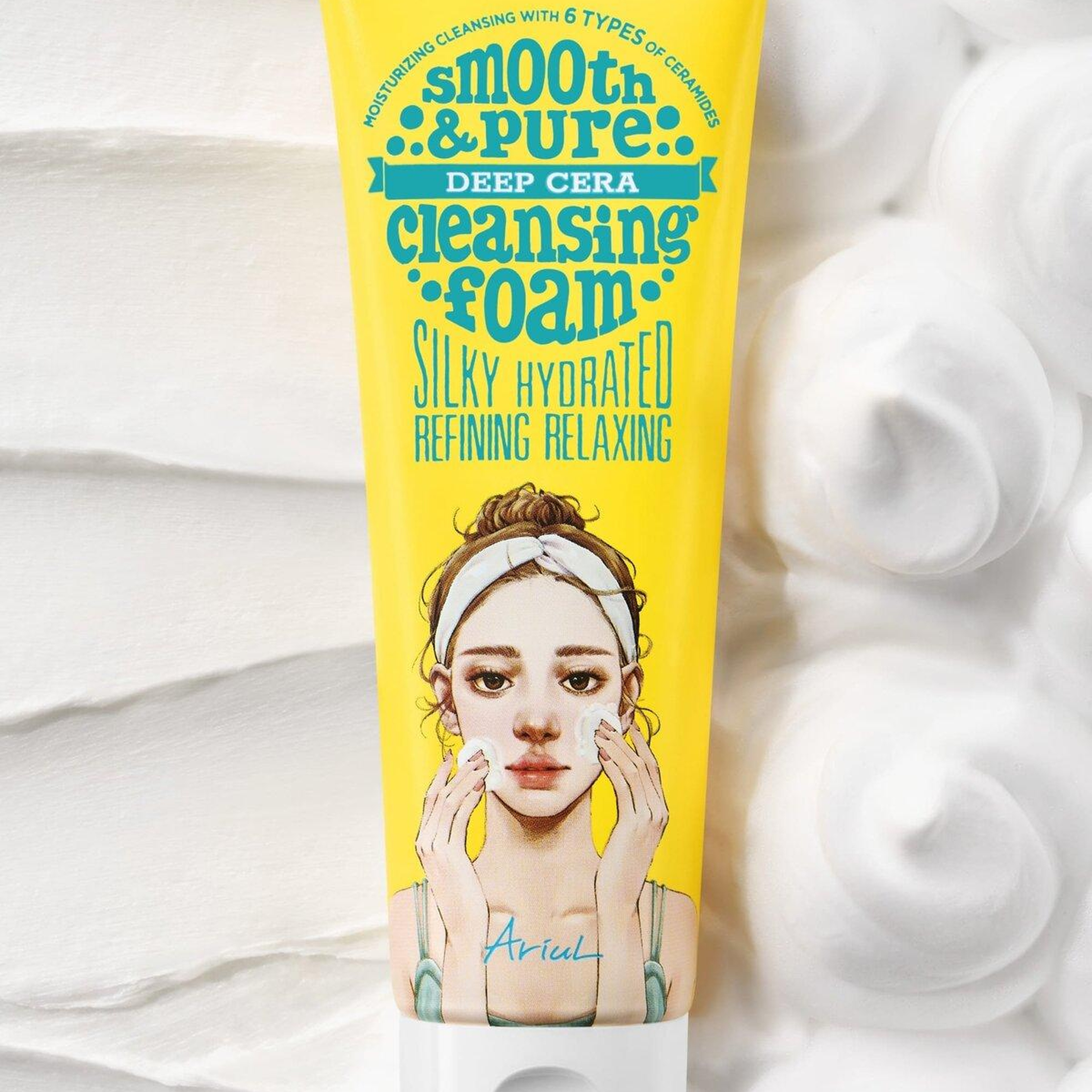 Ariul Smooth & Pure Deep Cera Cleansing Foam - Seramid İçerikli Derinlemesine Nemlendirici Yüz Temizleme Köpüğü