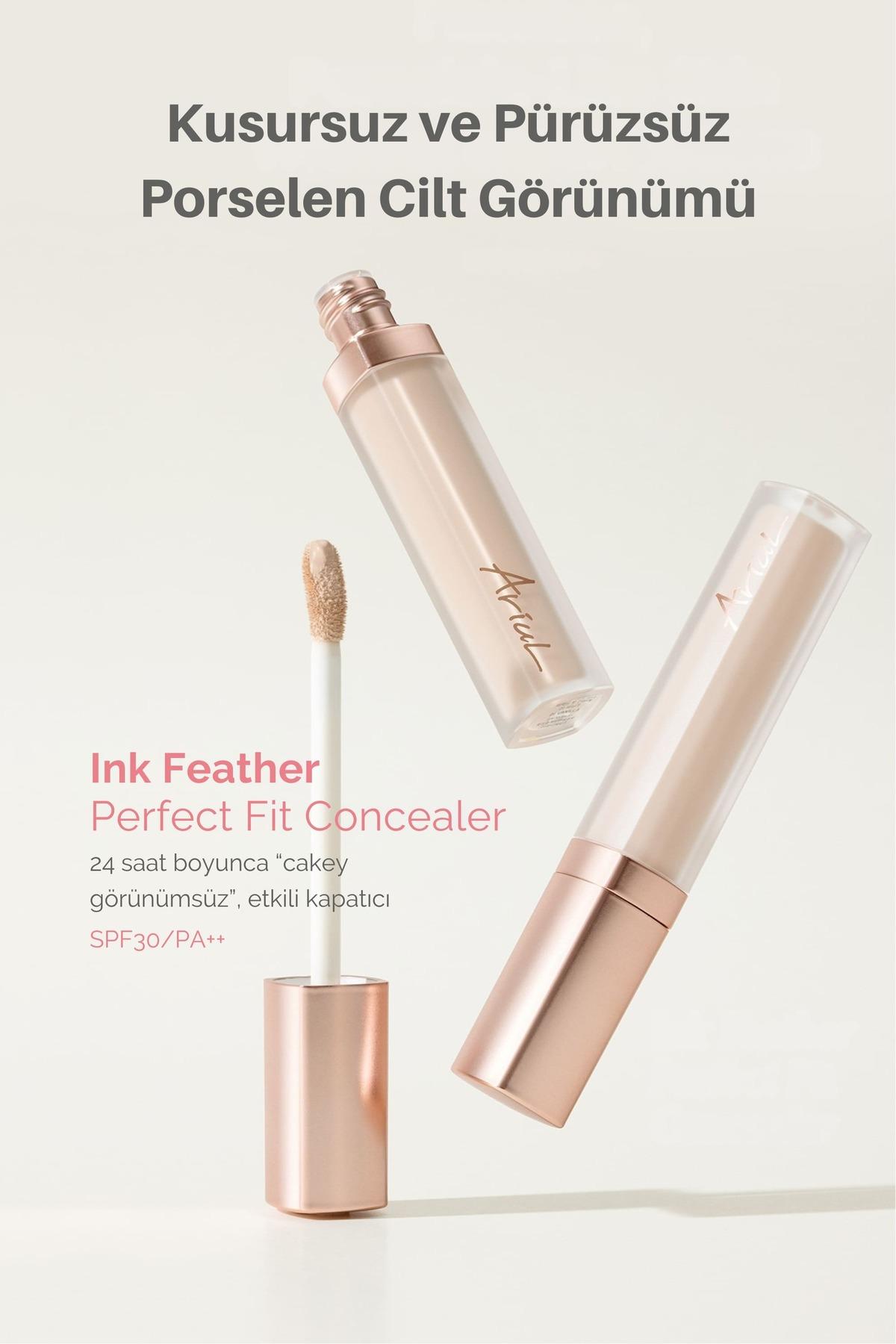 Ariul Ink Feather Perfect Fit Concealer 02 Nudy Natural - SPF30 PA++ 24 Saat Kalıcı Çok Yönlü Kapatıcı