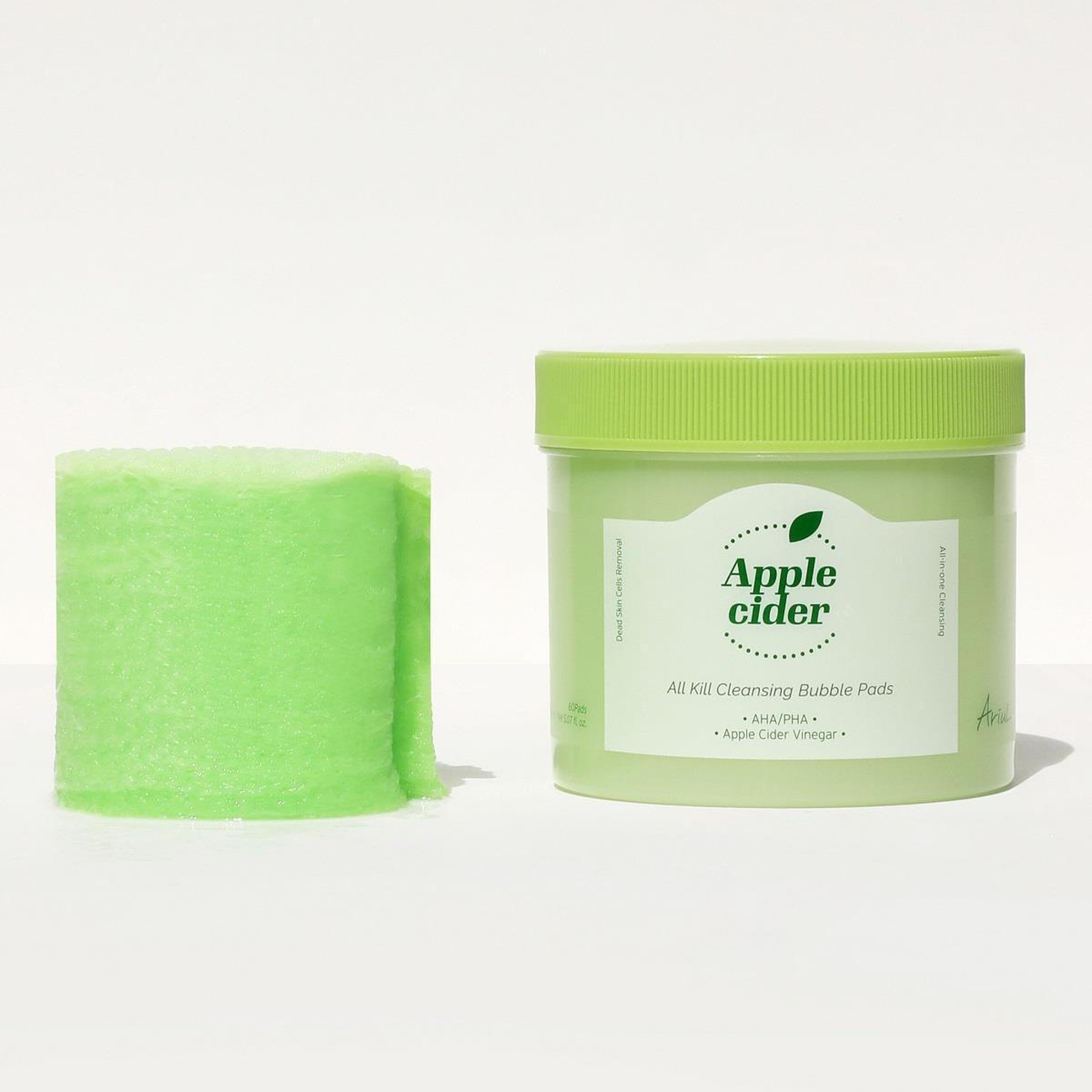 Ariul Apple Cider All Kill Cleansing Bubble Pads 60 Pads - Elma Sirkeli Sebum Dengeleyici & Peeling Etkili Temizleyici Ped