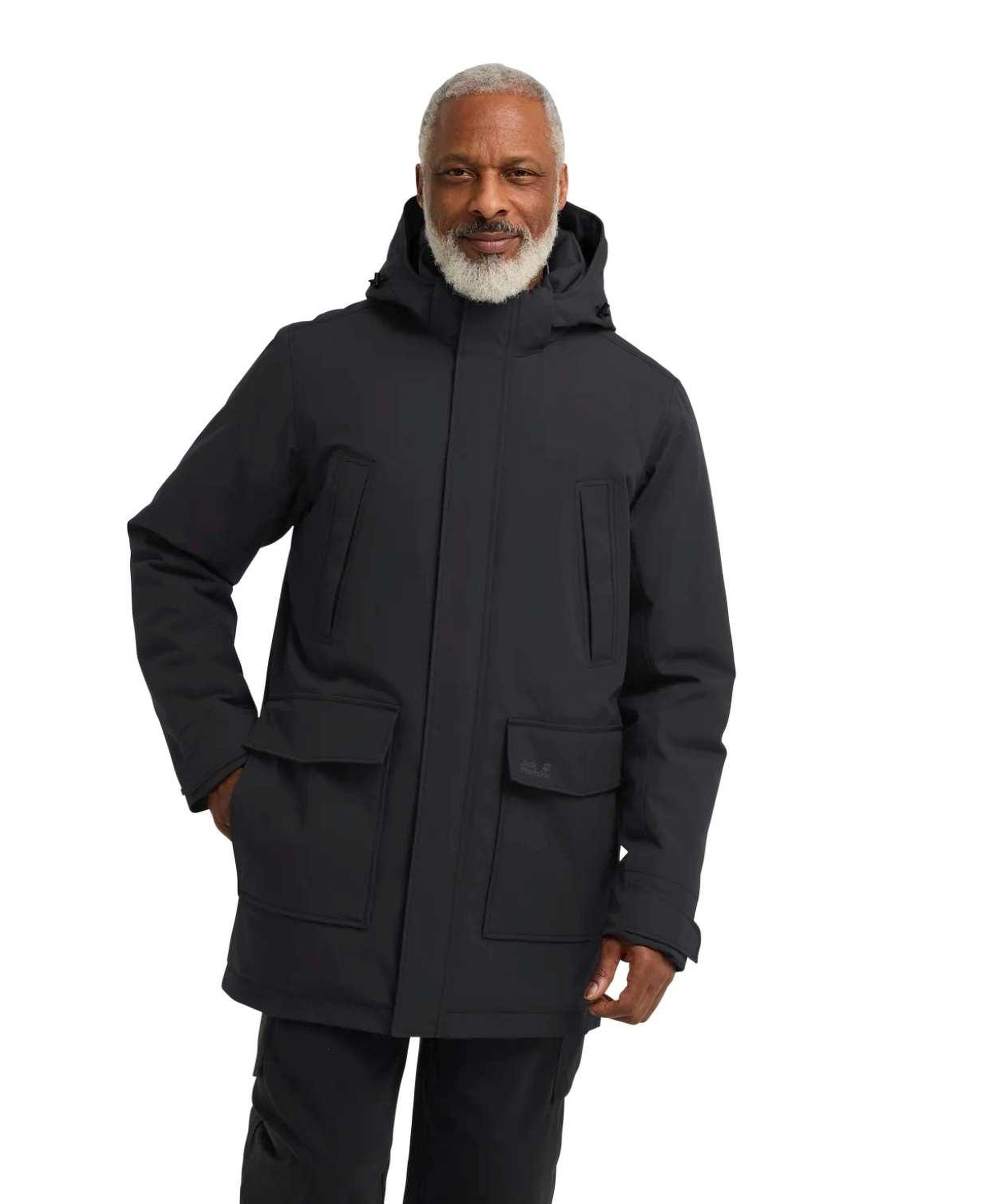 Jack Wolfskin Canyon Shield Parka Erkek Siyah Outdoor Ceketi