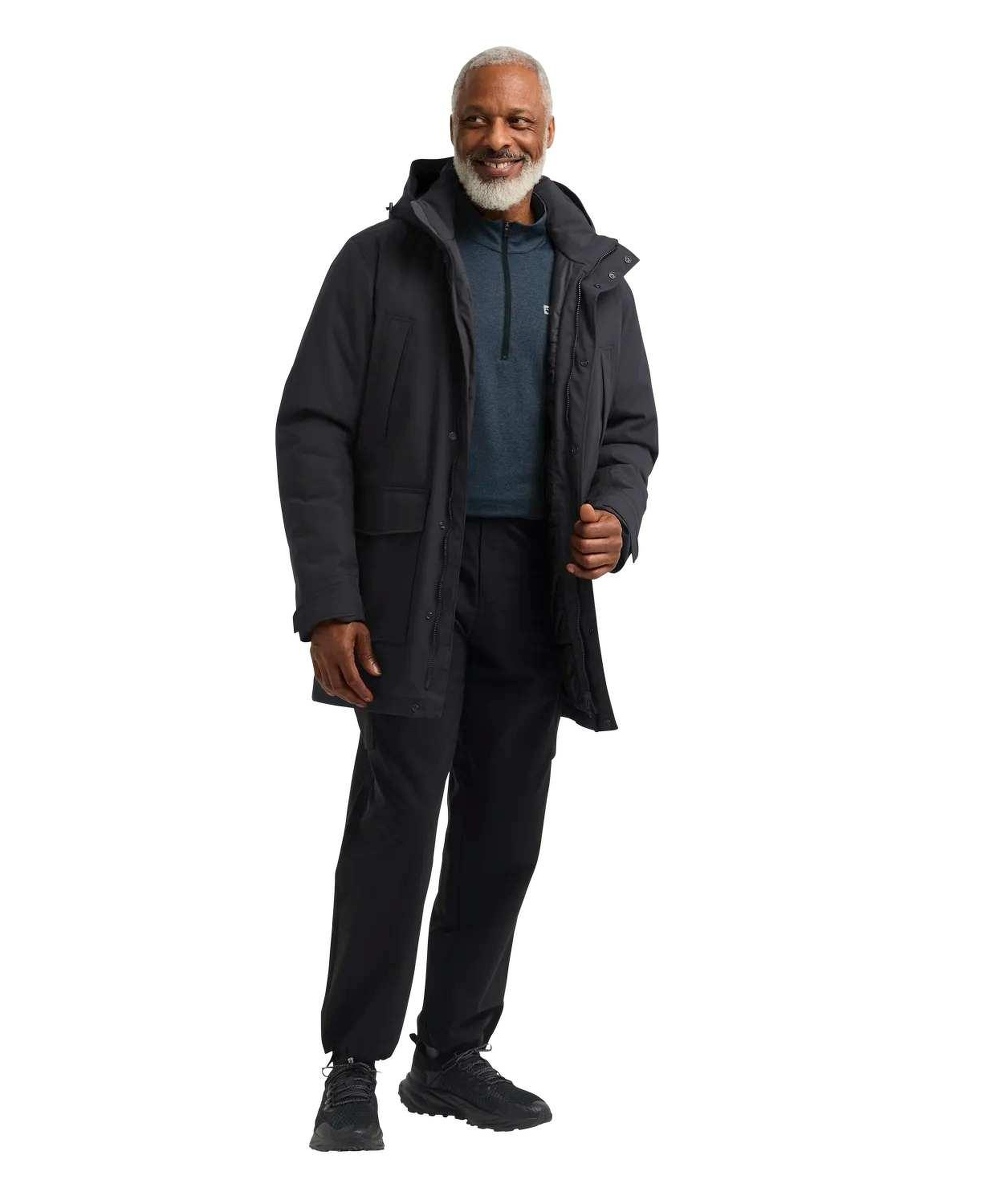 Jack Wolfskin Canyon Shield Parka Erkek Siyah Outdoor Ceketi
