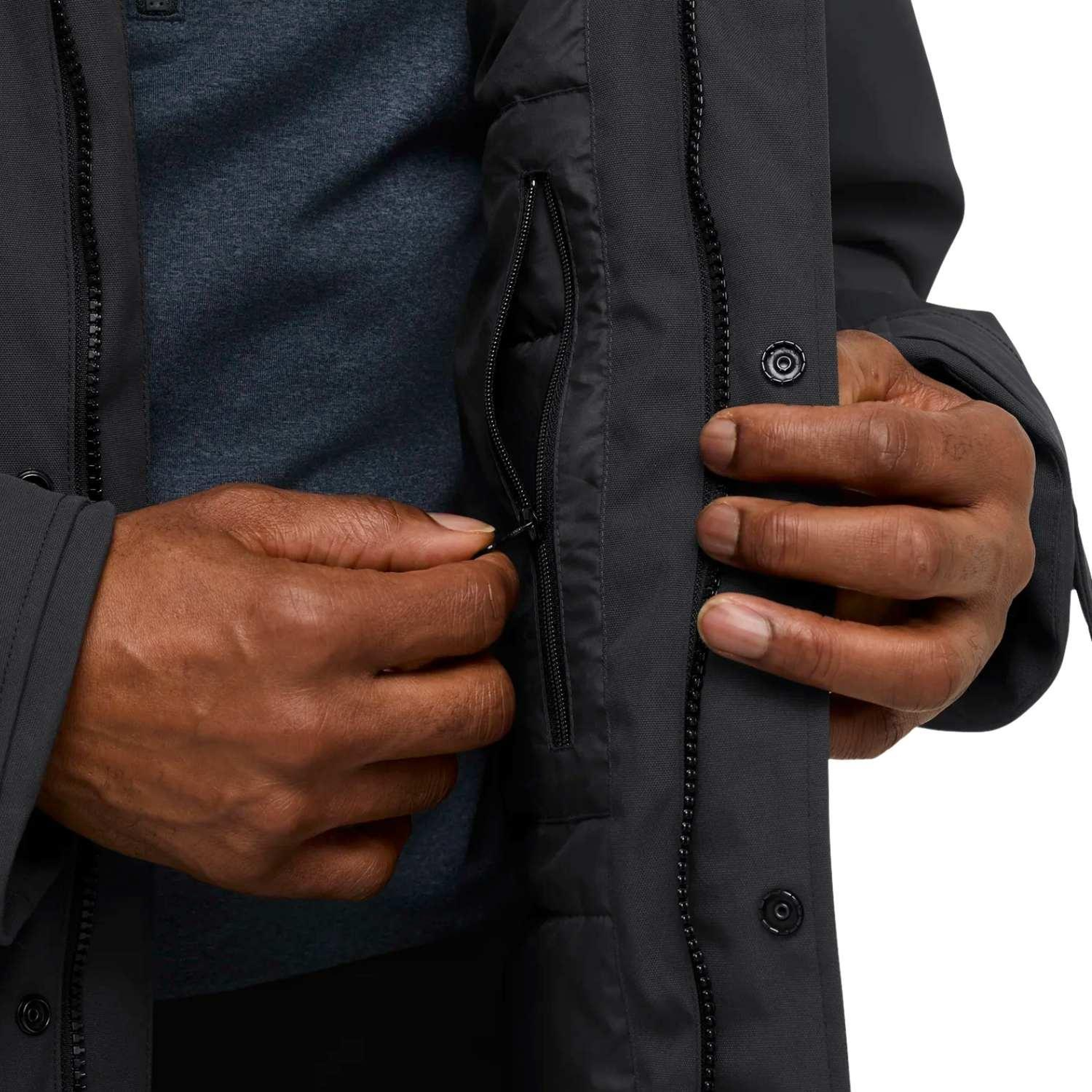 Jack Wolfskin Canyon Shield Parka Erkek Siyah Outdoor Ceketi