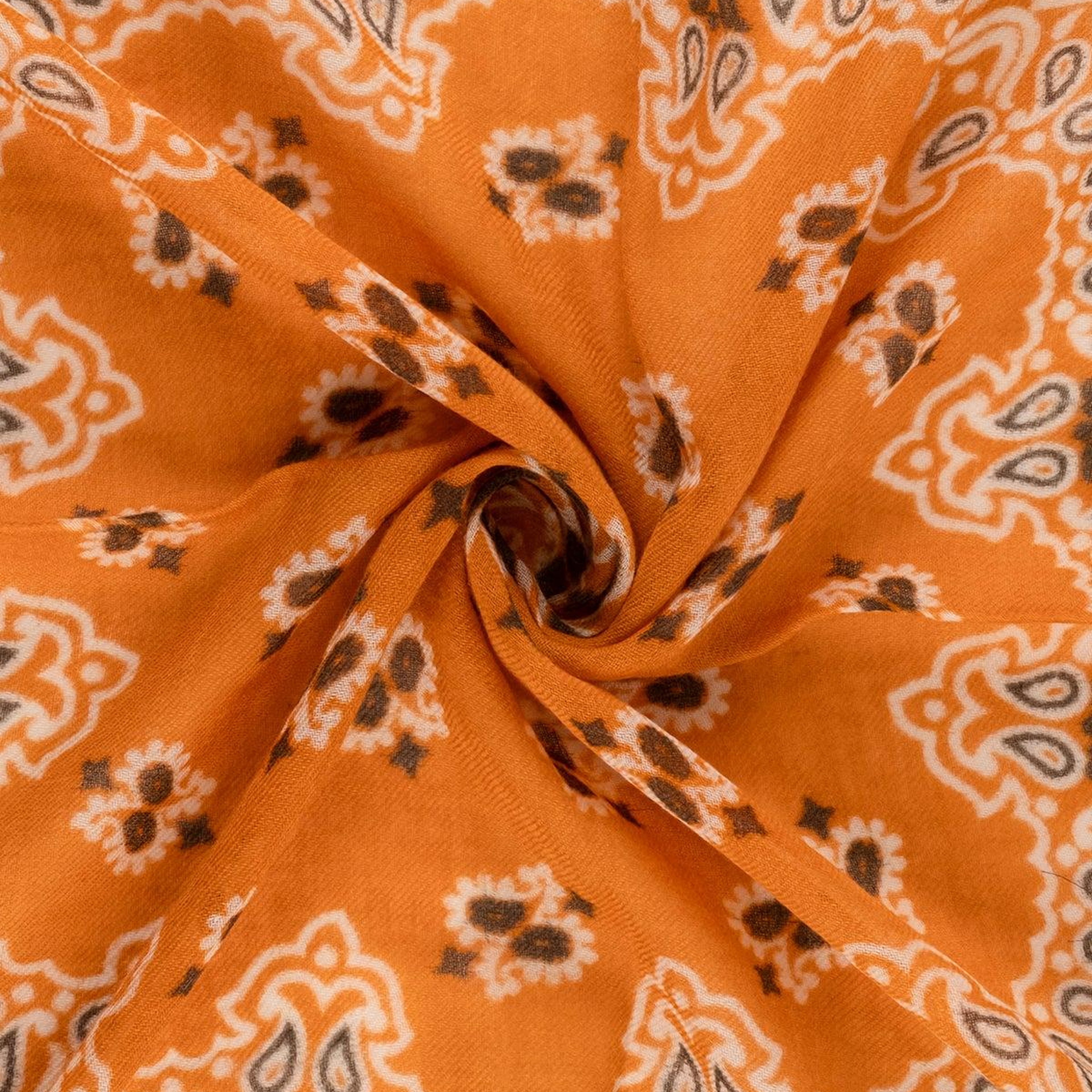 Turuncu Jas Baskılı Bandana 70x70 cm