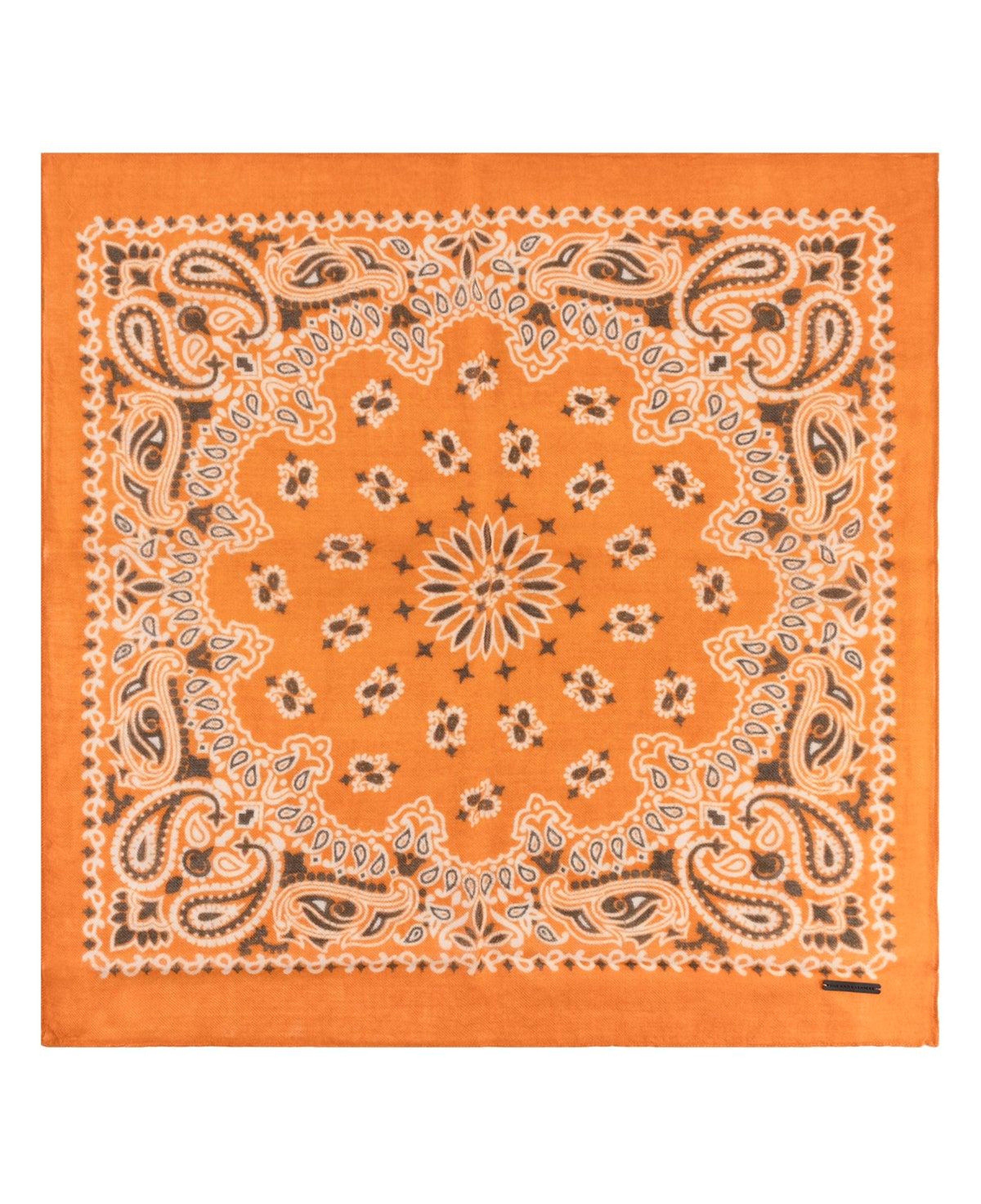 Turuncu Jas Baskılı Bandana 70x70 cm