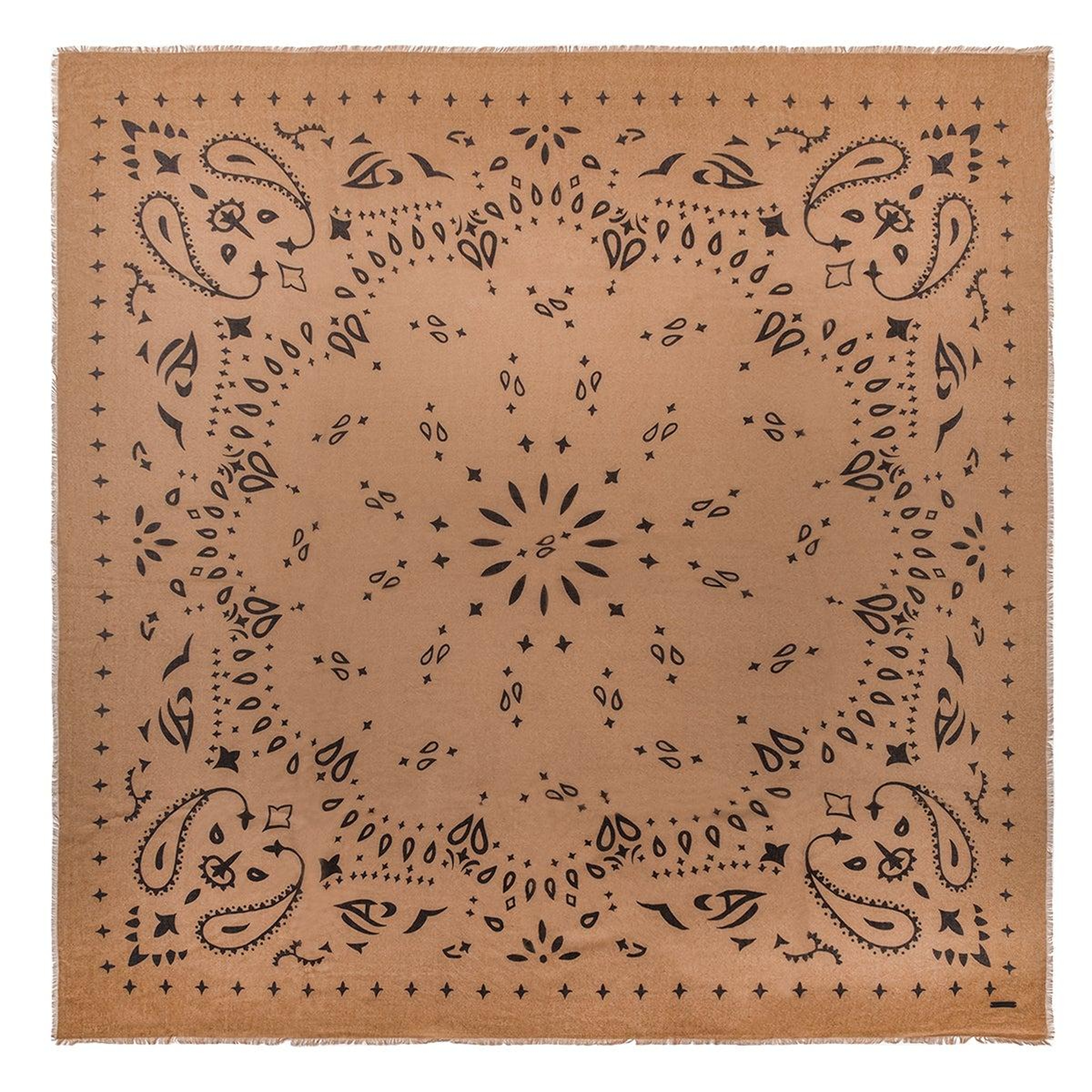 Bej Jas ipekli Baskılı Pareo Şal 140x140 cm