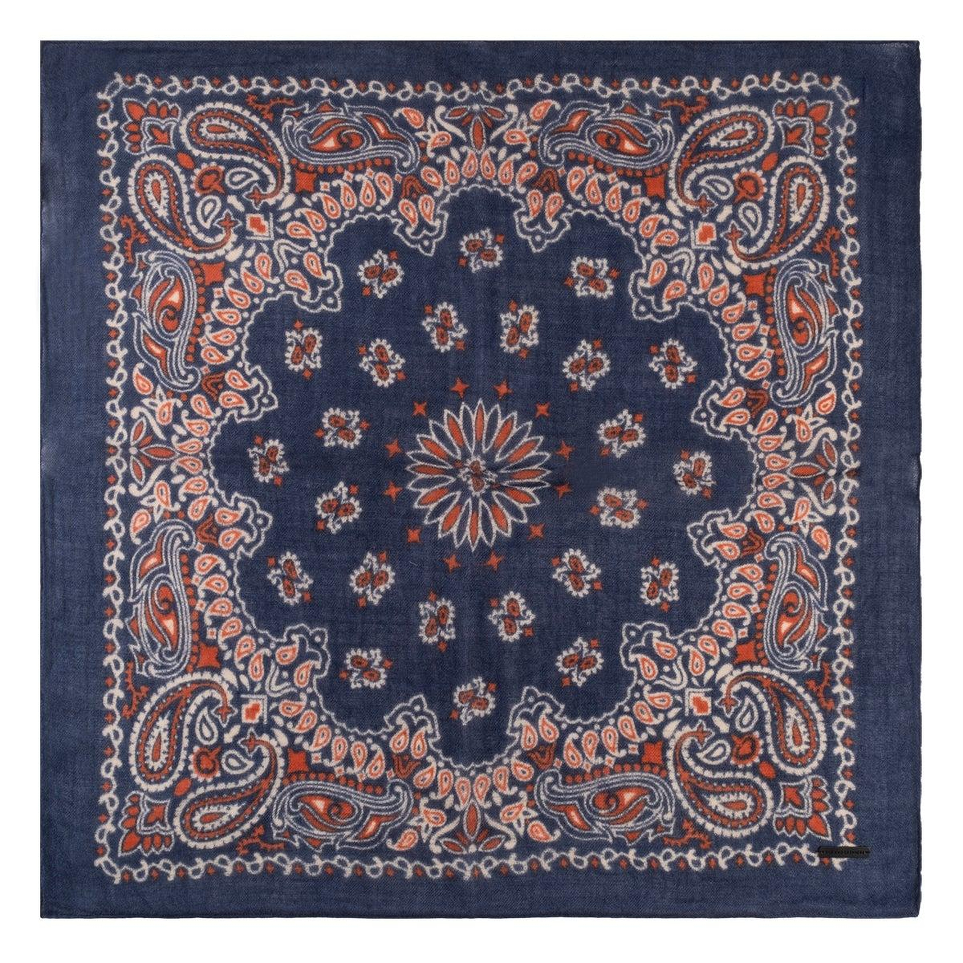Lacivert Jas Baskılı Bandana 70x70 cm