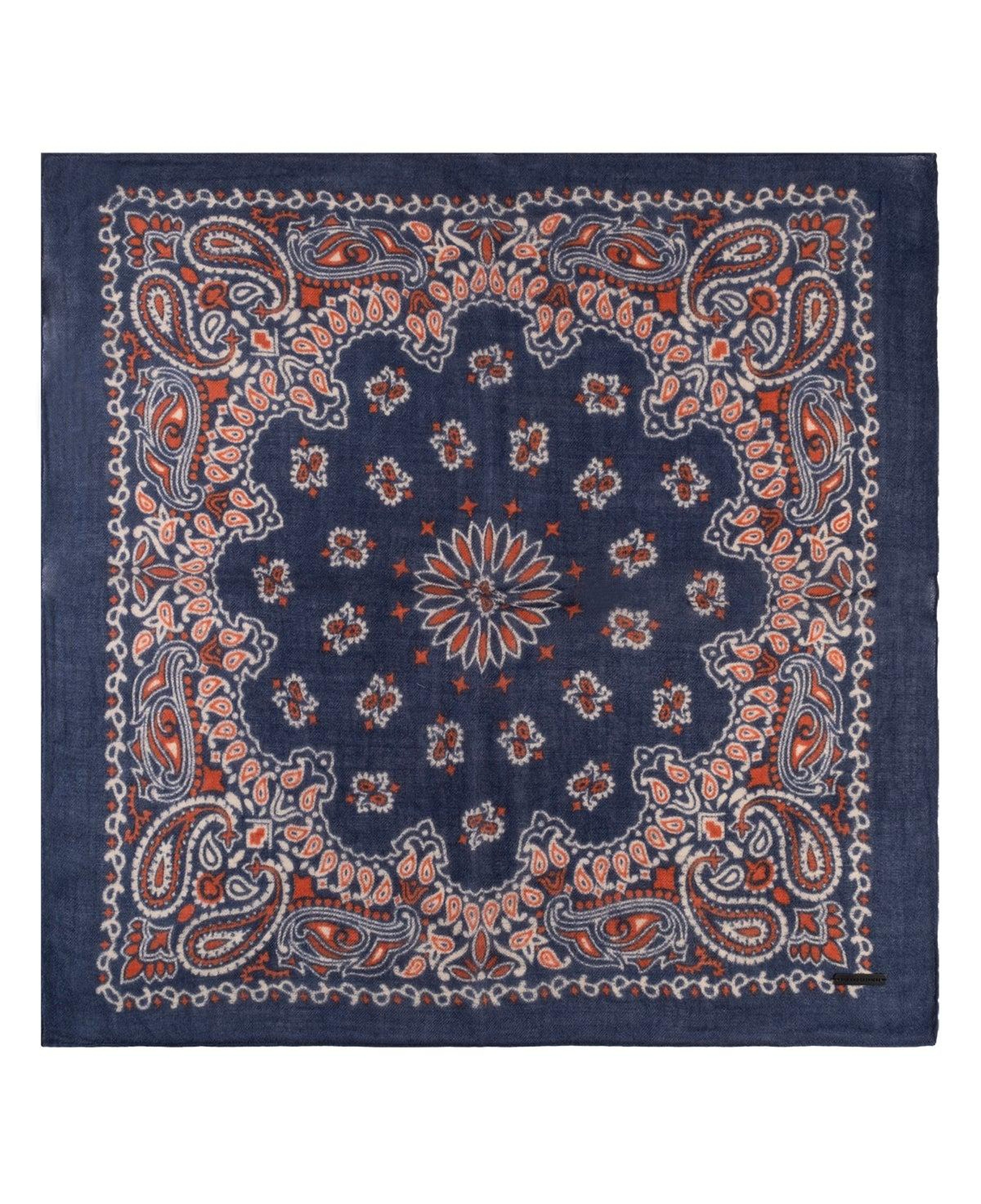 Lacivert Jas Baskılı Bandana 70x70 cm