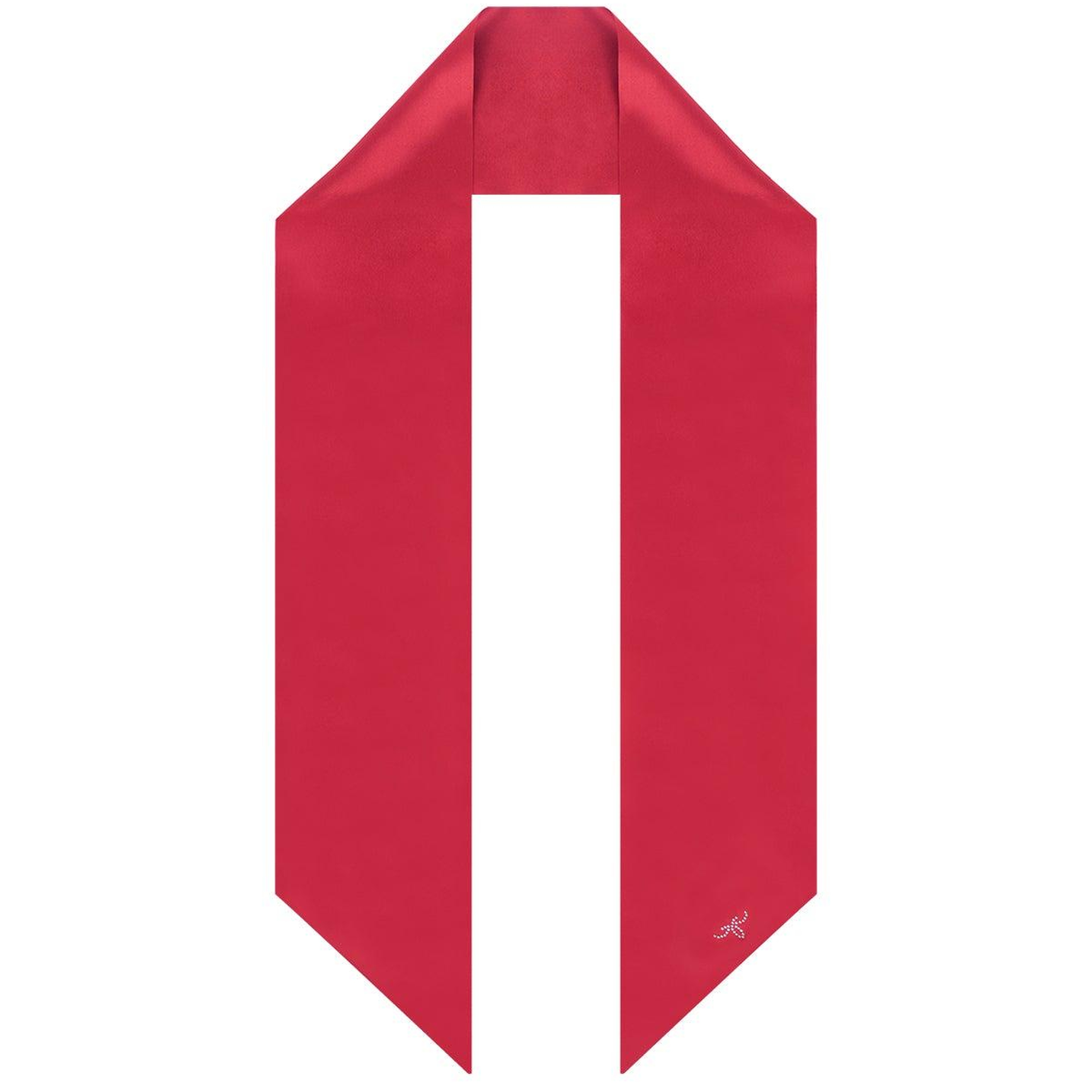 Koyu Kırmızı Anabel Saf İpek İnce Fular 13x158