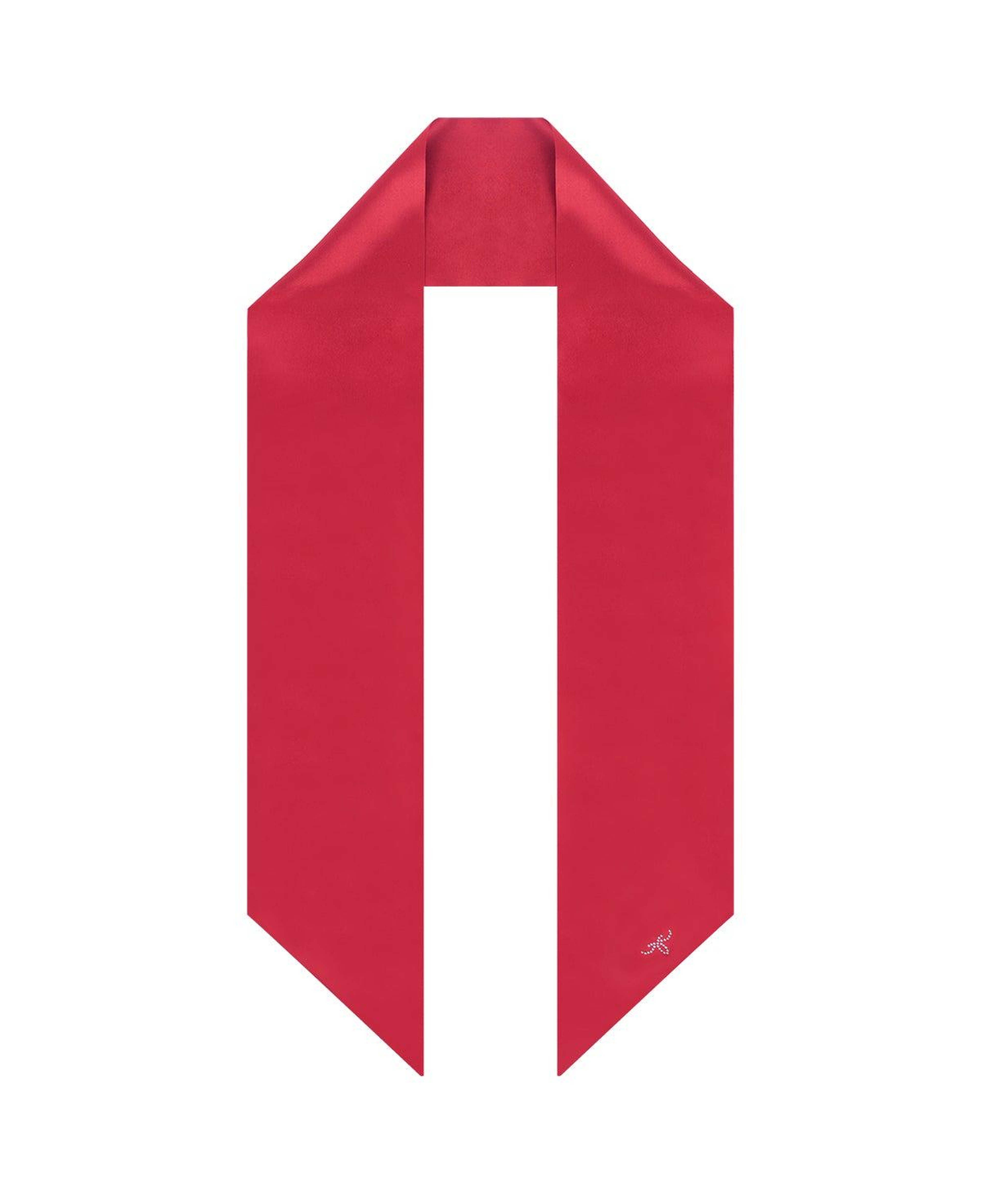 Koyu Kırmızı Anabel Saf İpek İnce Fular 13x158