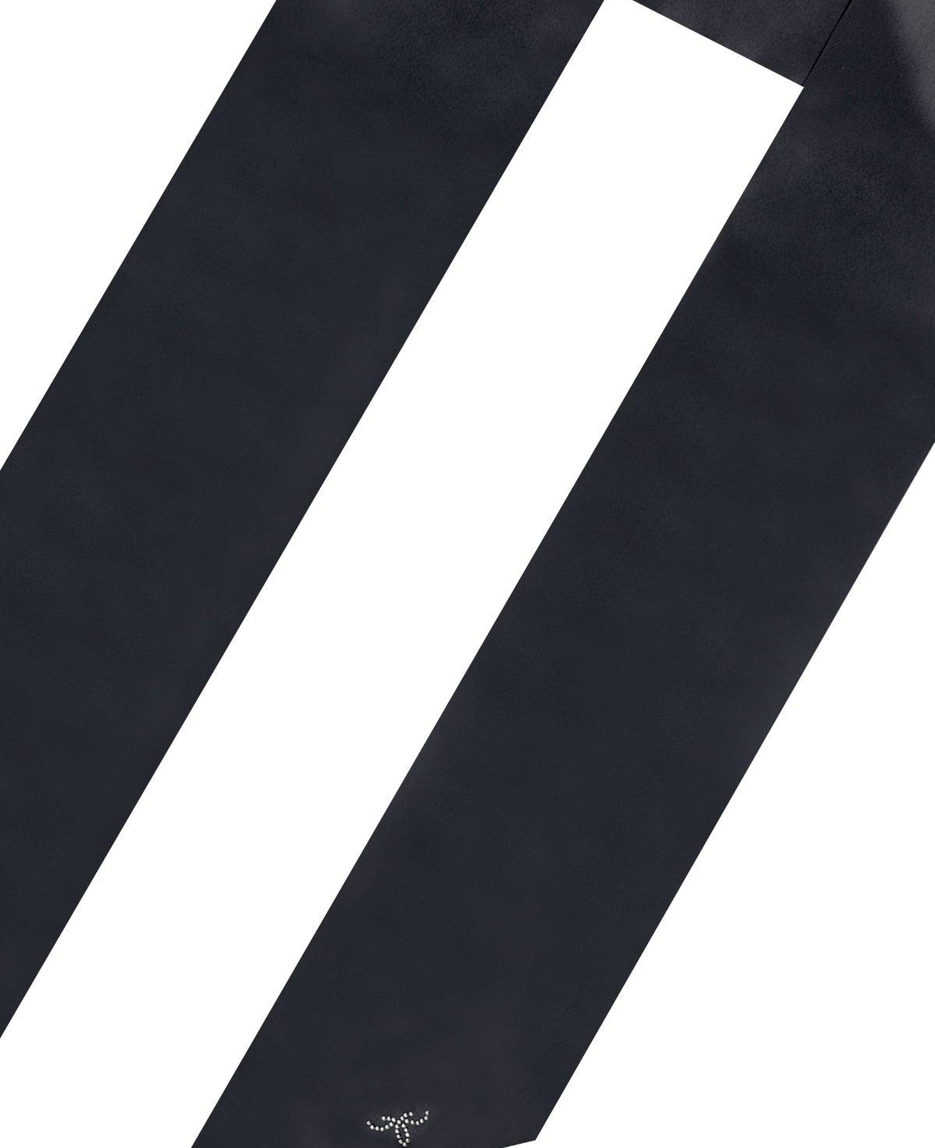 Siyah Anabel Saf İpek İnce Fular 13x158
