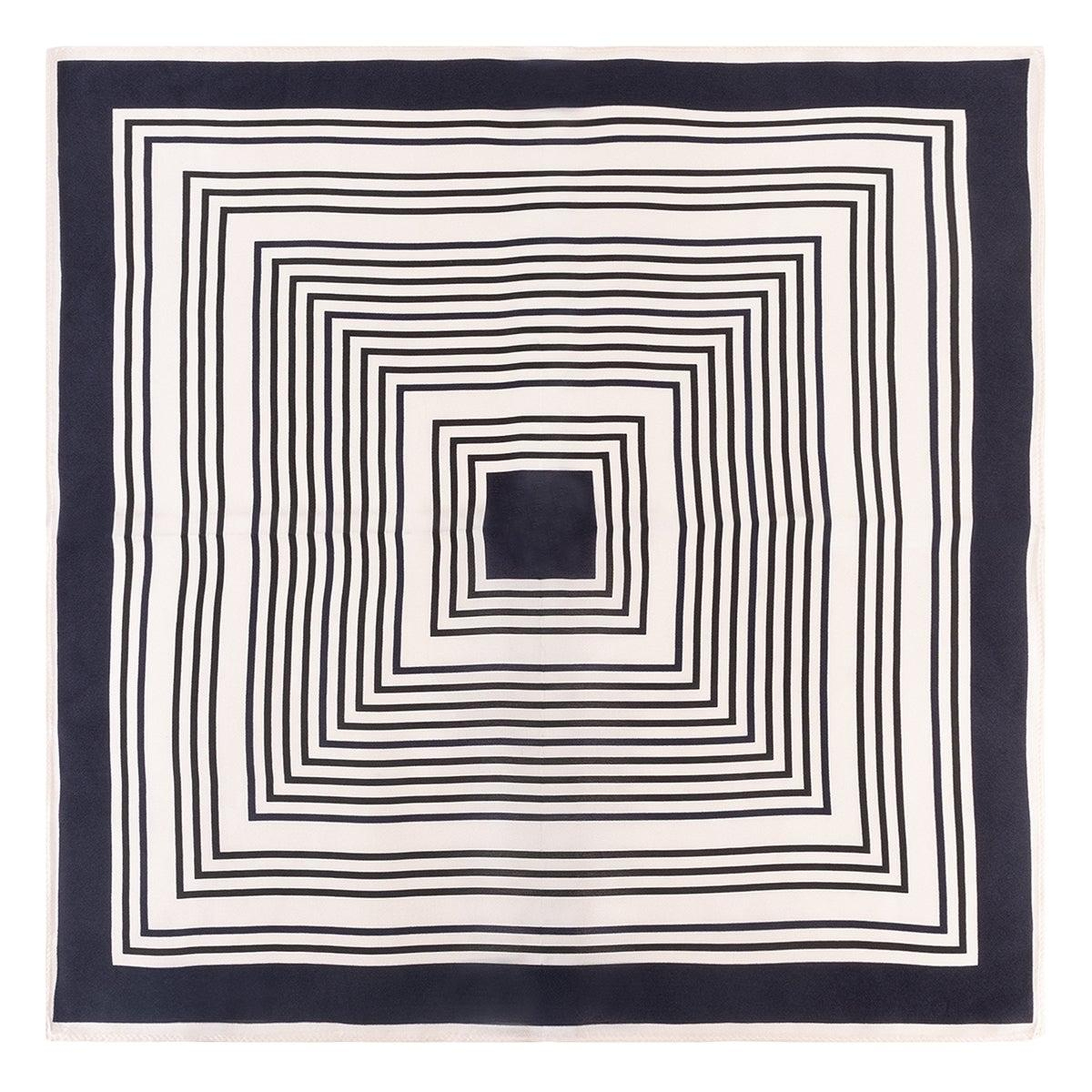 Bej Siyah Laila Saf İpek Küçük Kare Eşarp 53x53 cm