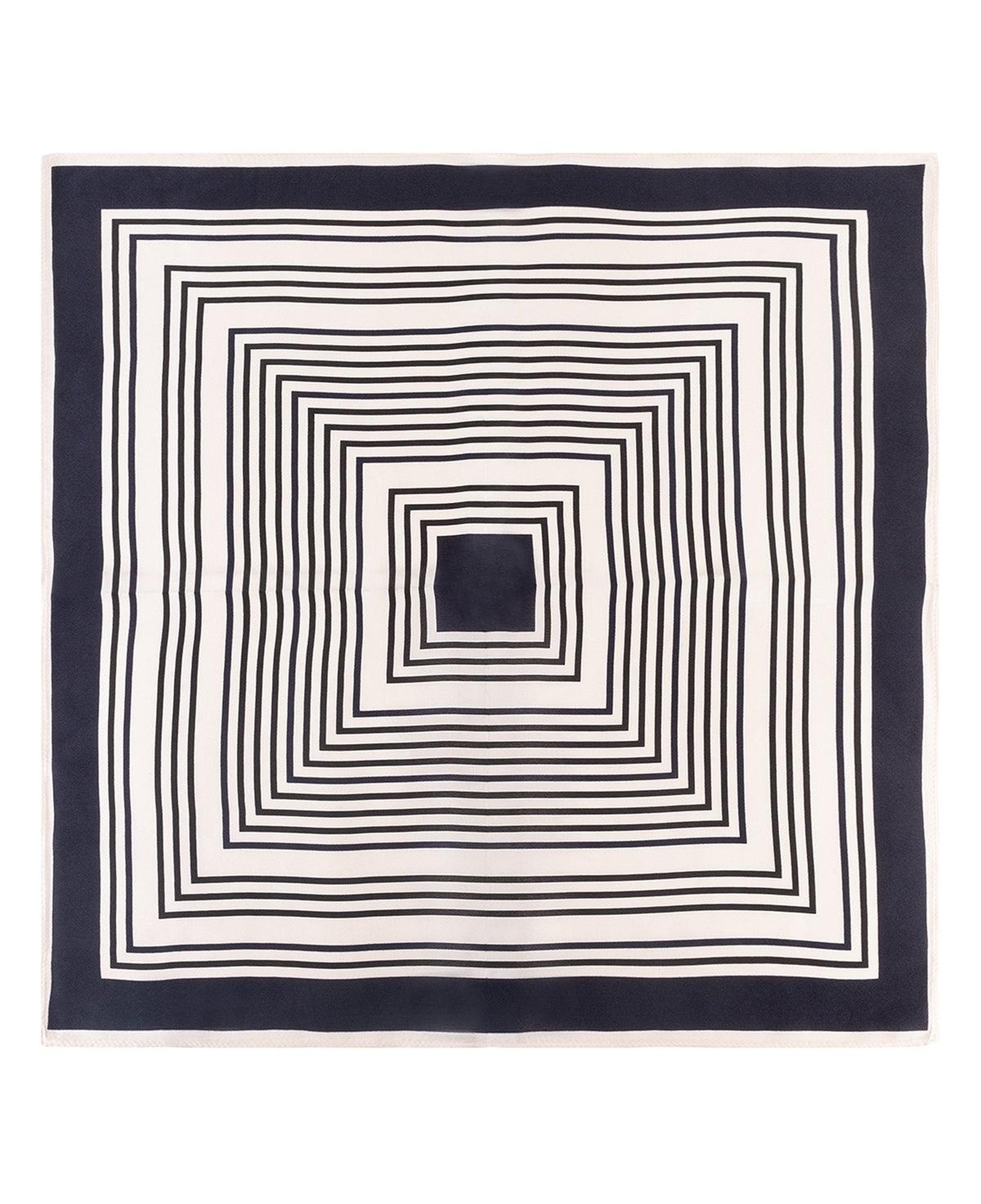 Bej Siyah Laila Saf İpek Küçük Kare Eşarp 53x53 cm