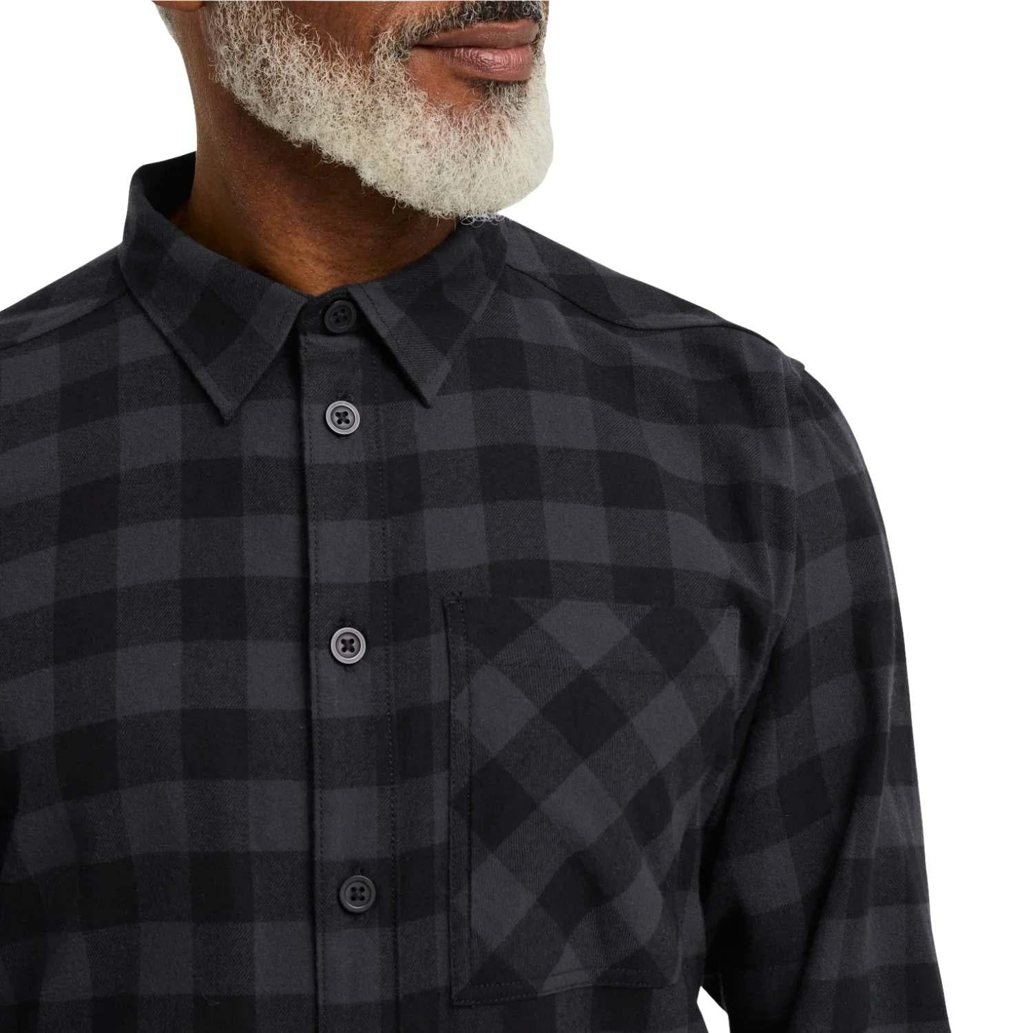 Jack Wolfskin Lite Flannel Erkek Gri Gömlek