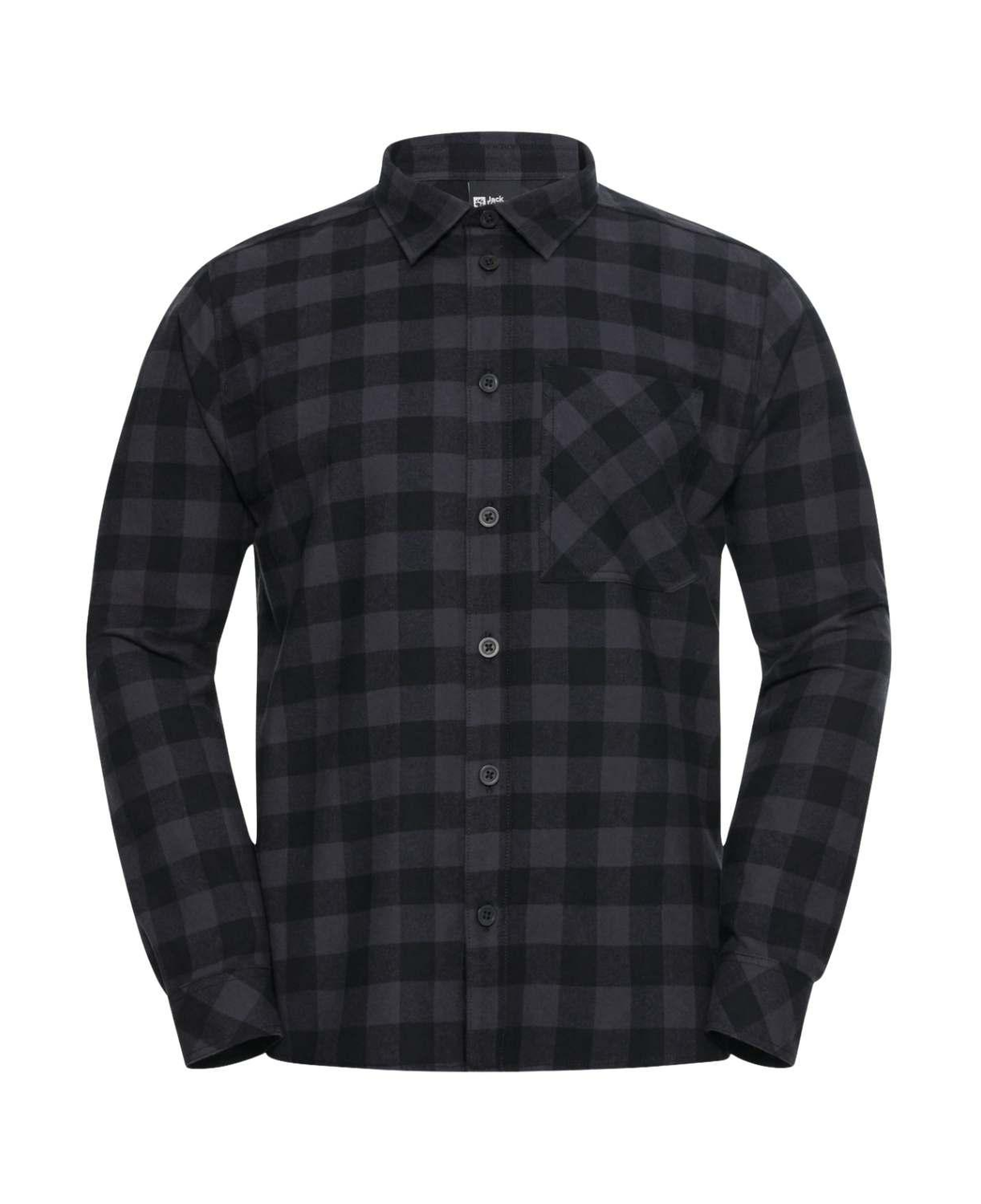 Jack Wolfskin Lite Flannel Erkek Gri Gömlek