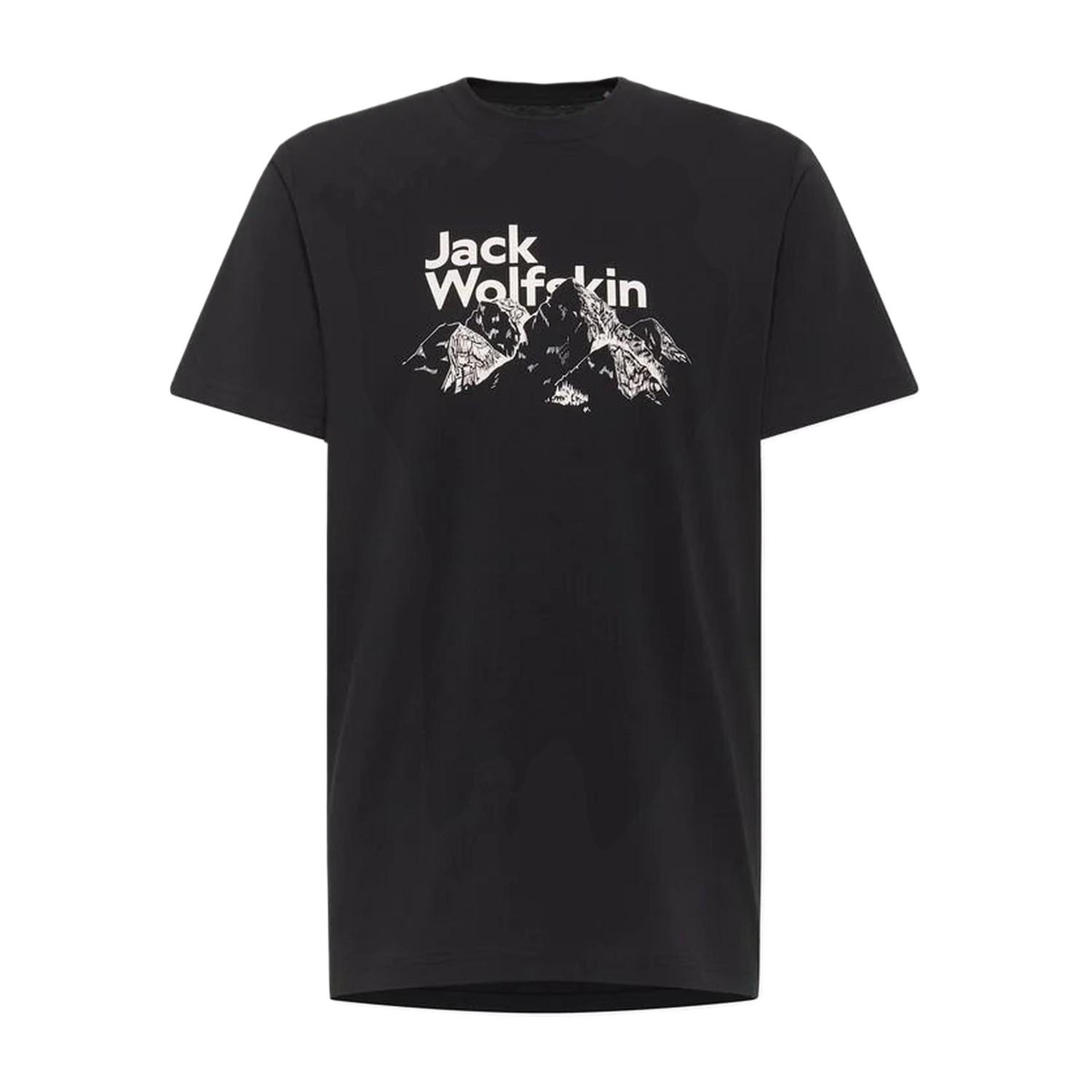 Jack Wolfskin Bergblick Erkek Siyah Tişört
