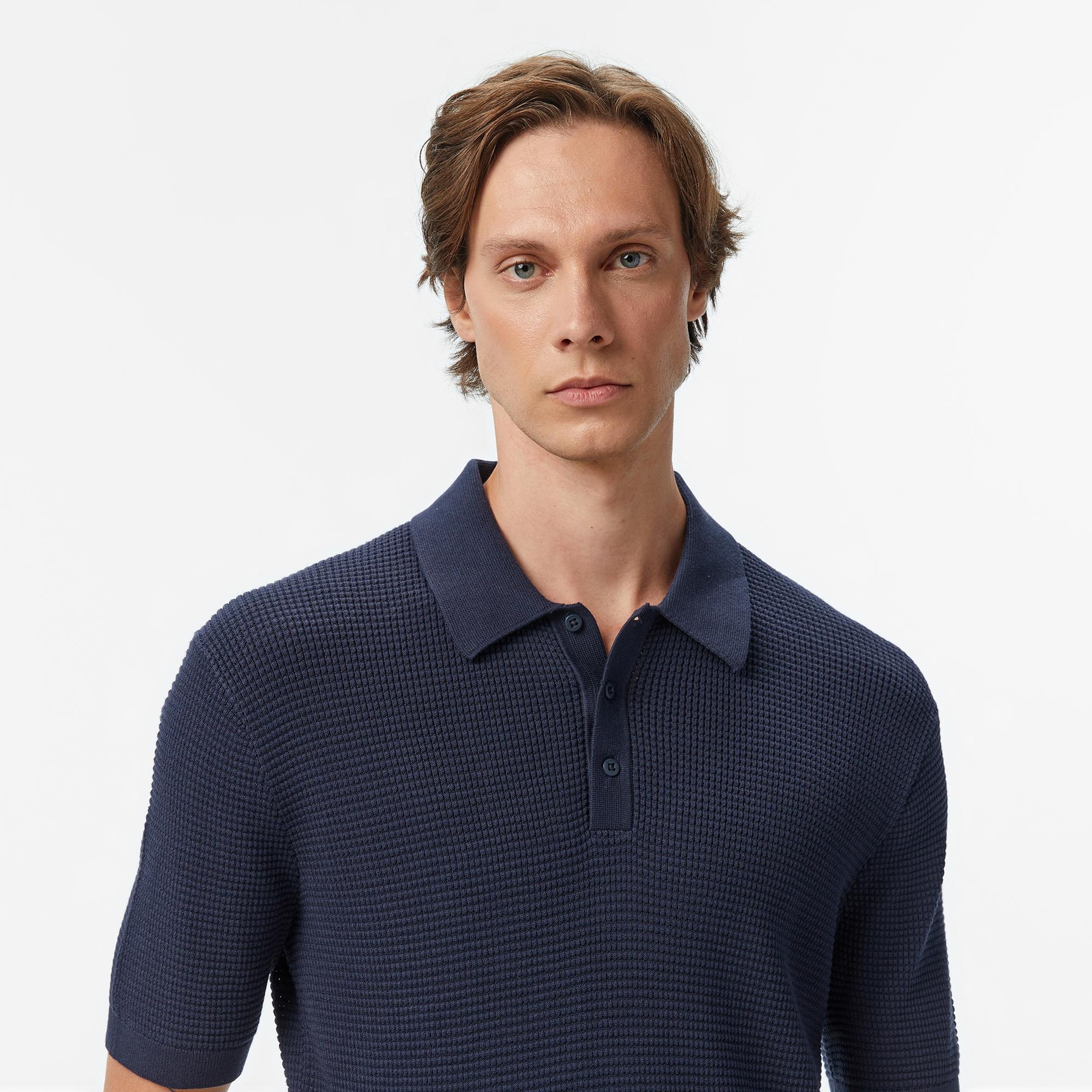 Calvin Klein Cotton Erkek Lacivert Triko