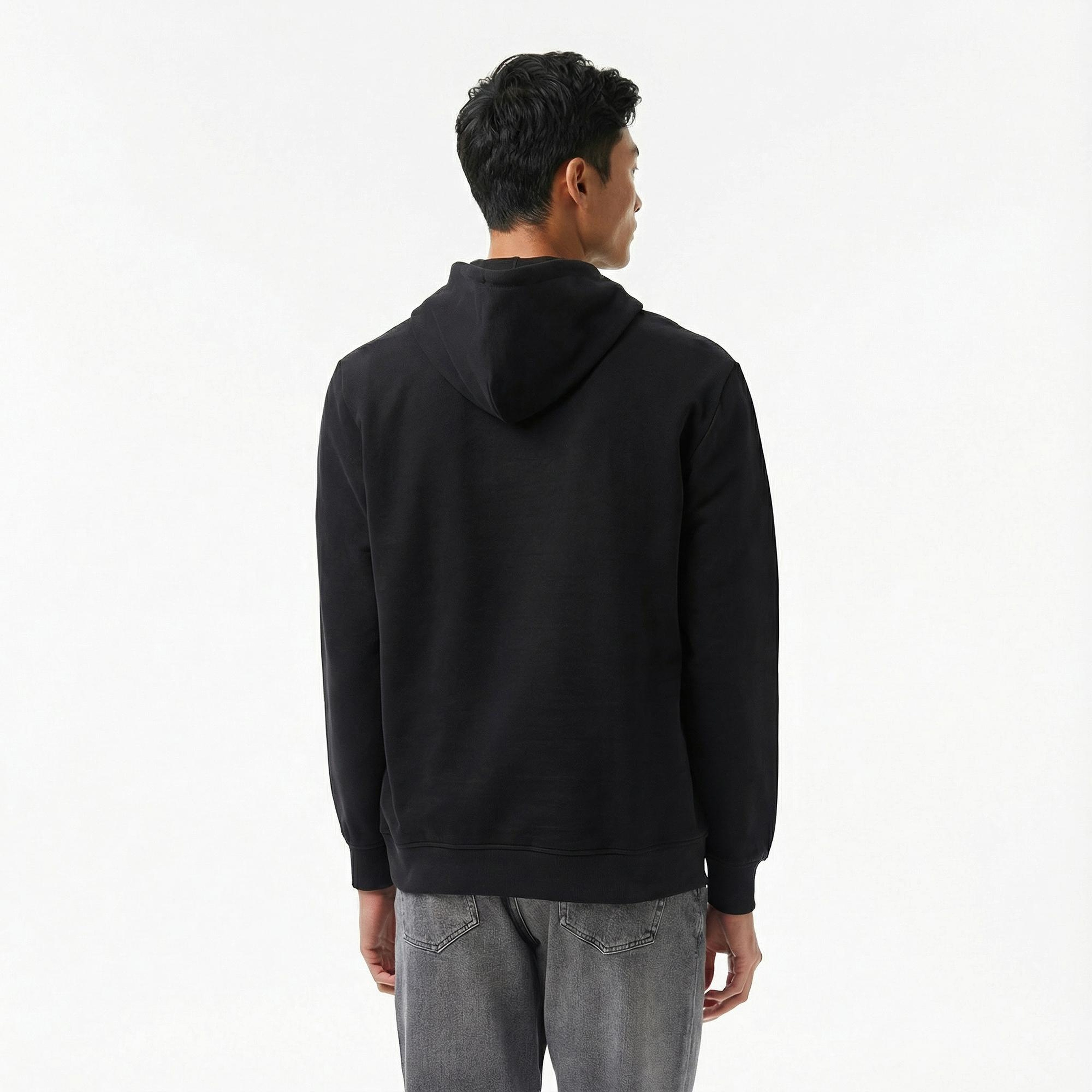 Tommy Hilfiger Twist Flag Erkek Siyah Hoodie