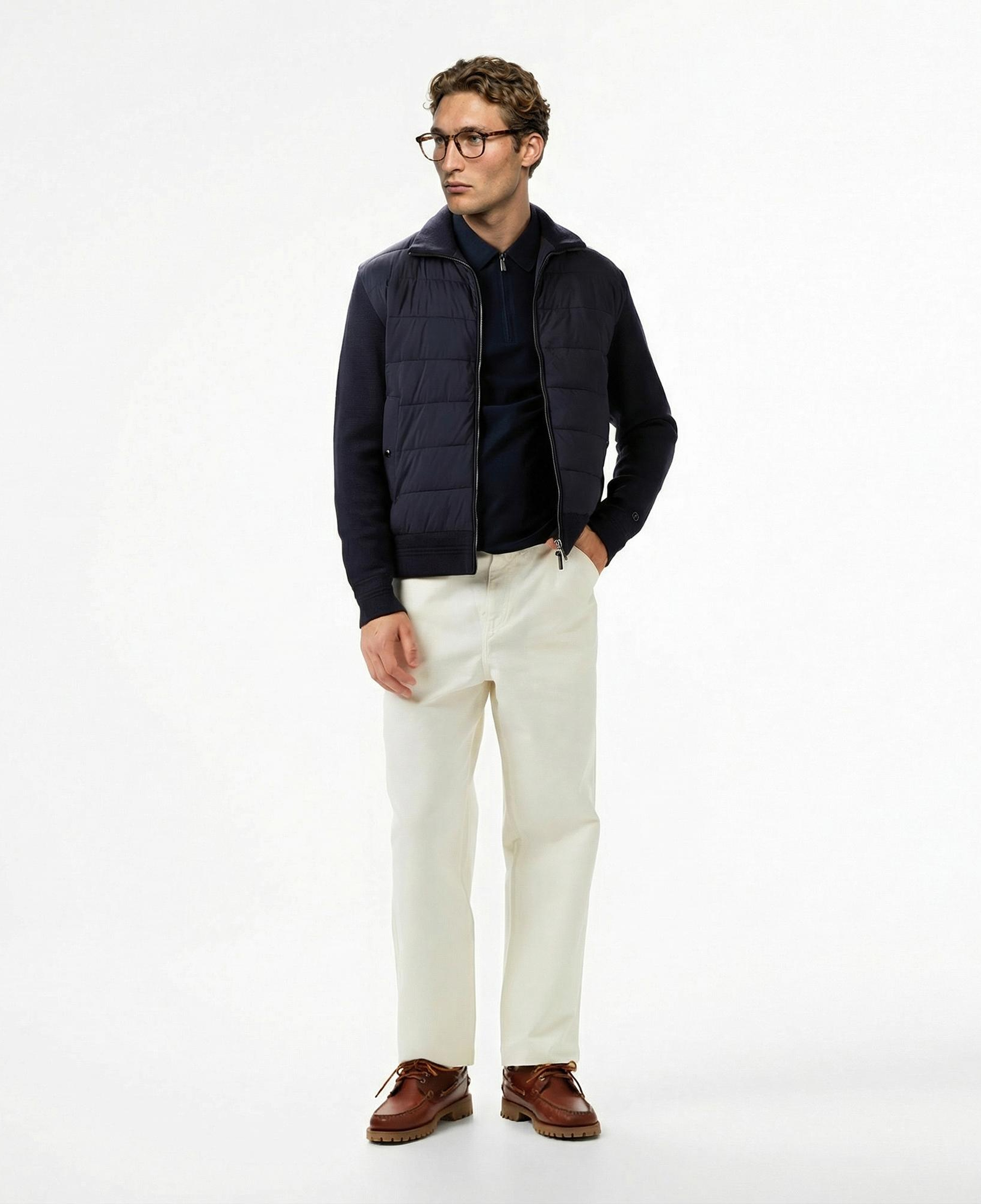 Tommy Hilfiger Mixed Media Erkek Lacivert Ceket