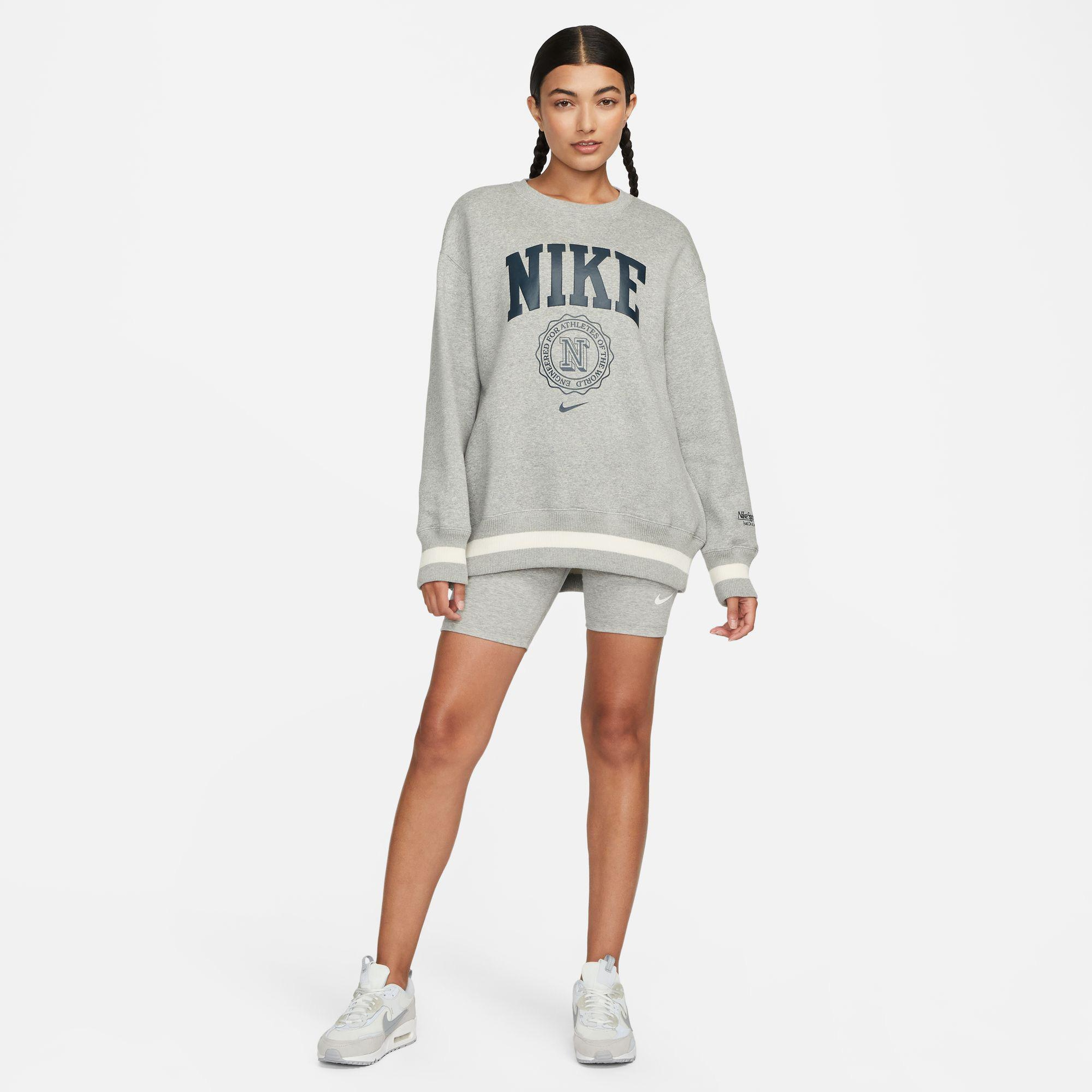 Nike Sportswear Classic High Rise 20 cm Short Kadın Gri Tayt