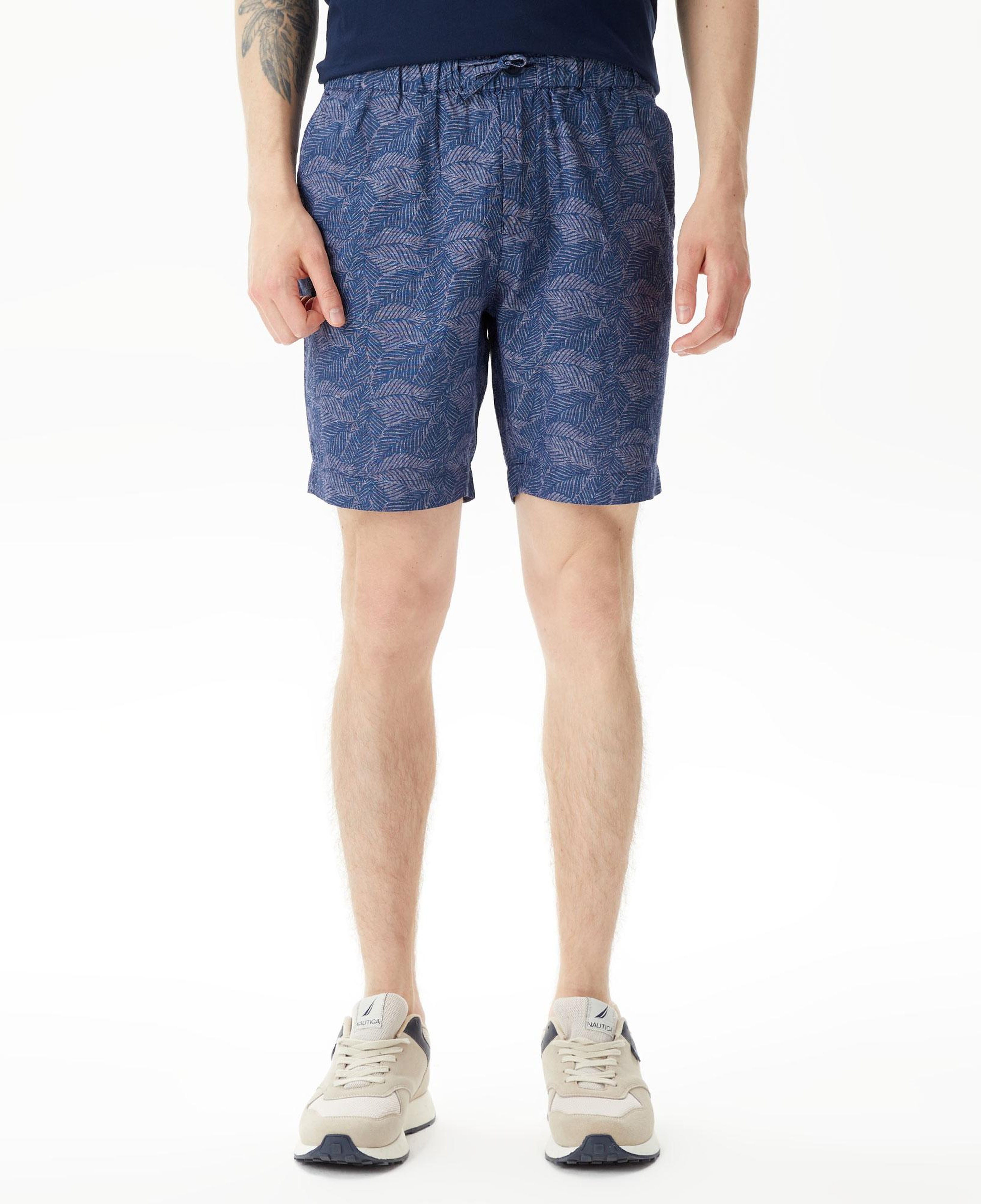 Nautica Erkek Lacivert Keten Bermuda