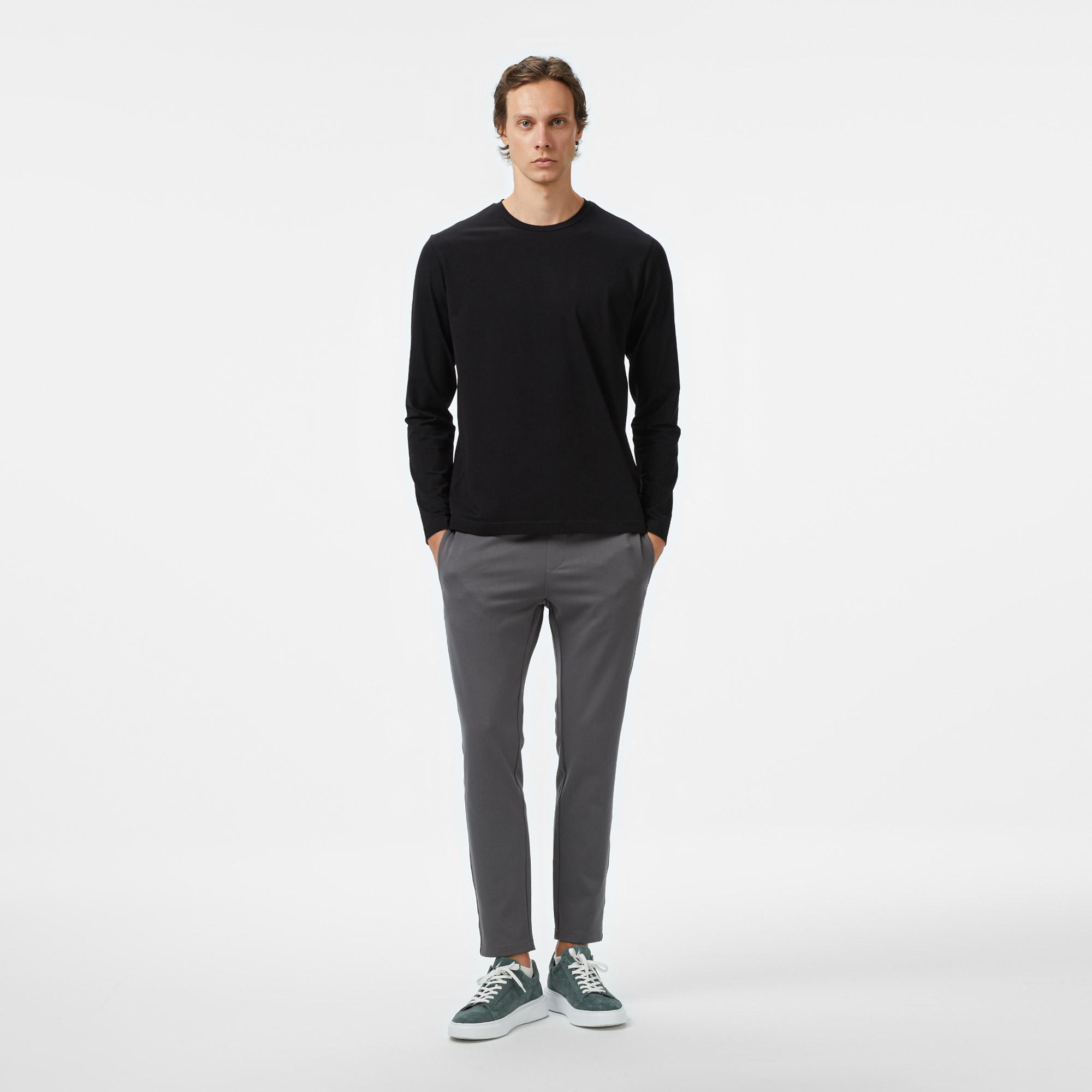Nautica Erkek Siyah Classic Fit Uzun Kollu T-Shirt
