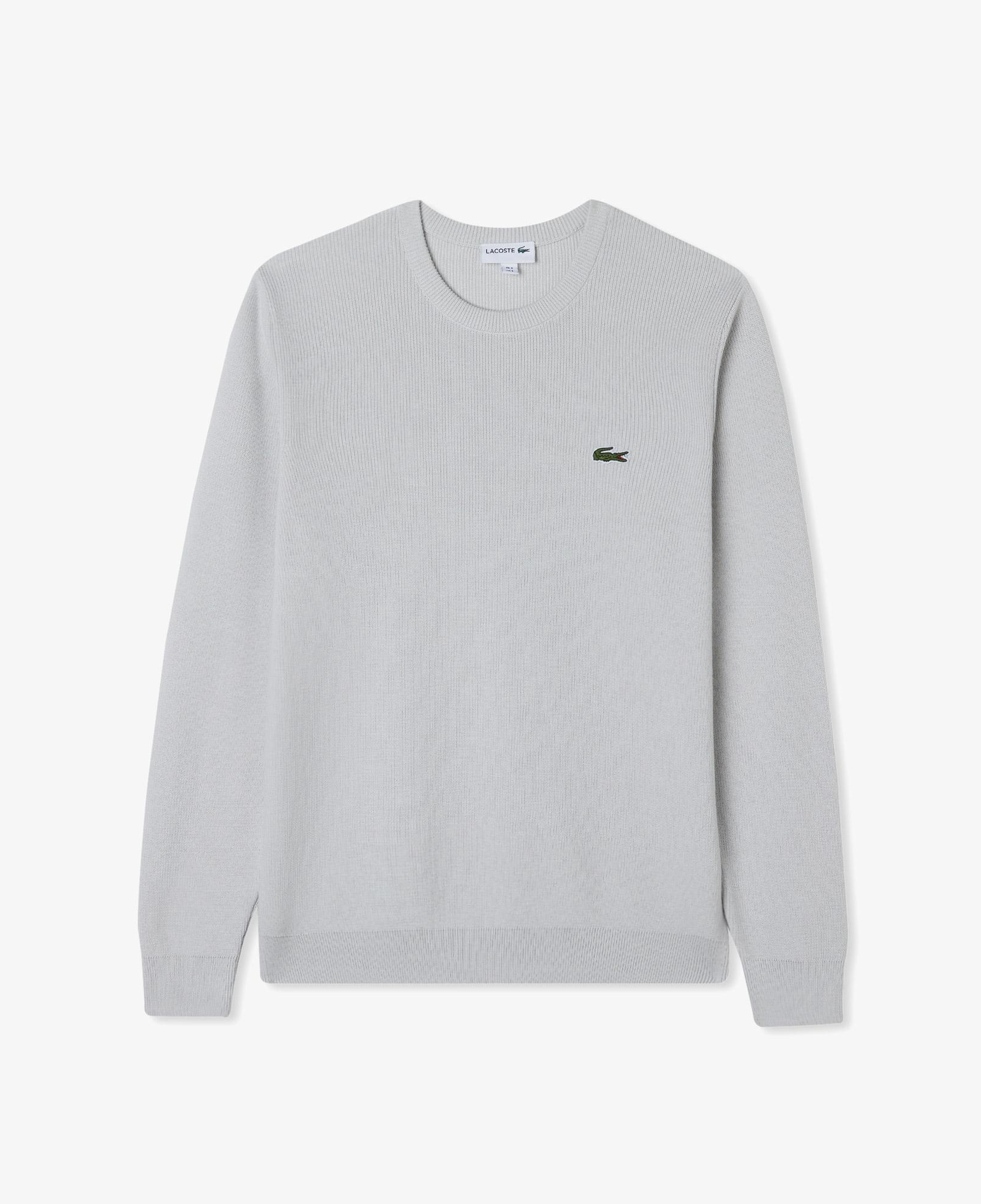 Erkek Regular Fit Bisiklet Yaka Gri Kazak