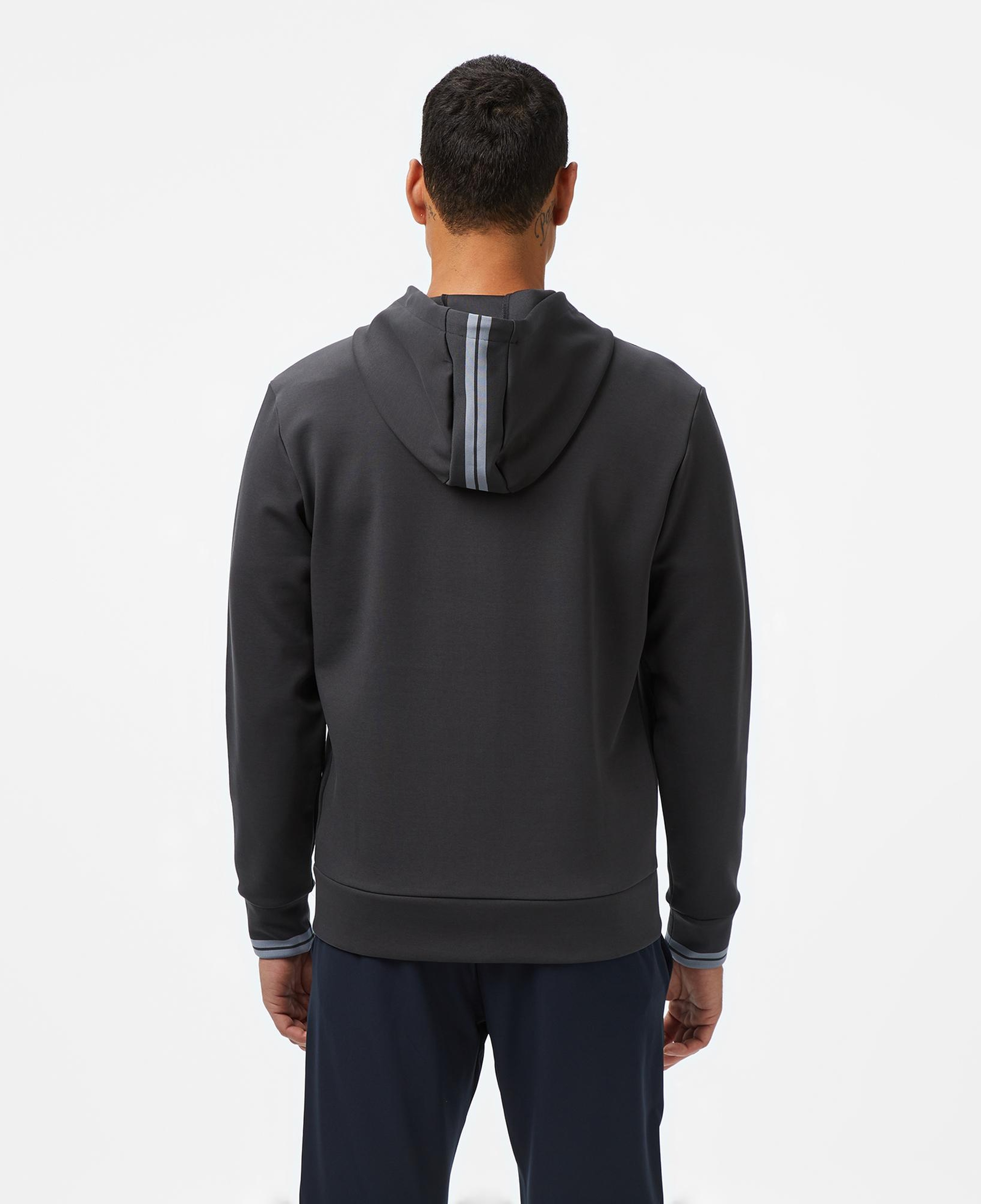 Boss Erkek Koyu Gri Kapüşonlu Sweatshirt