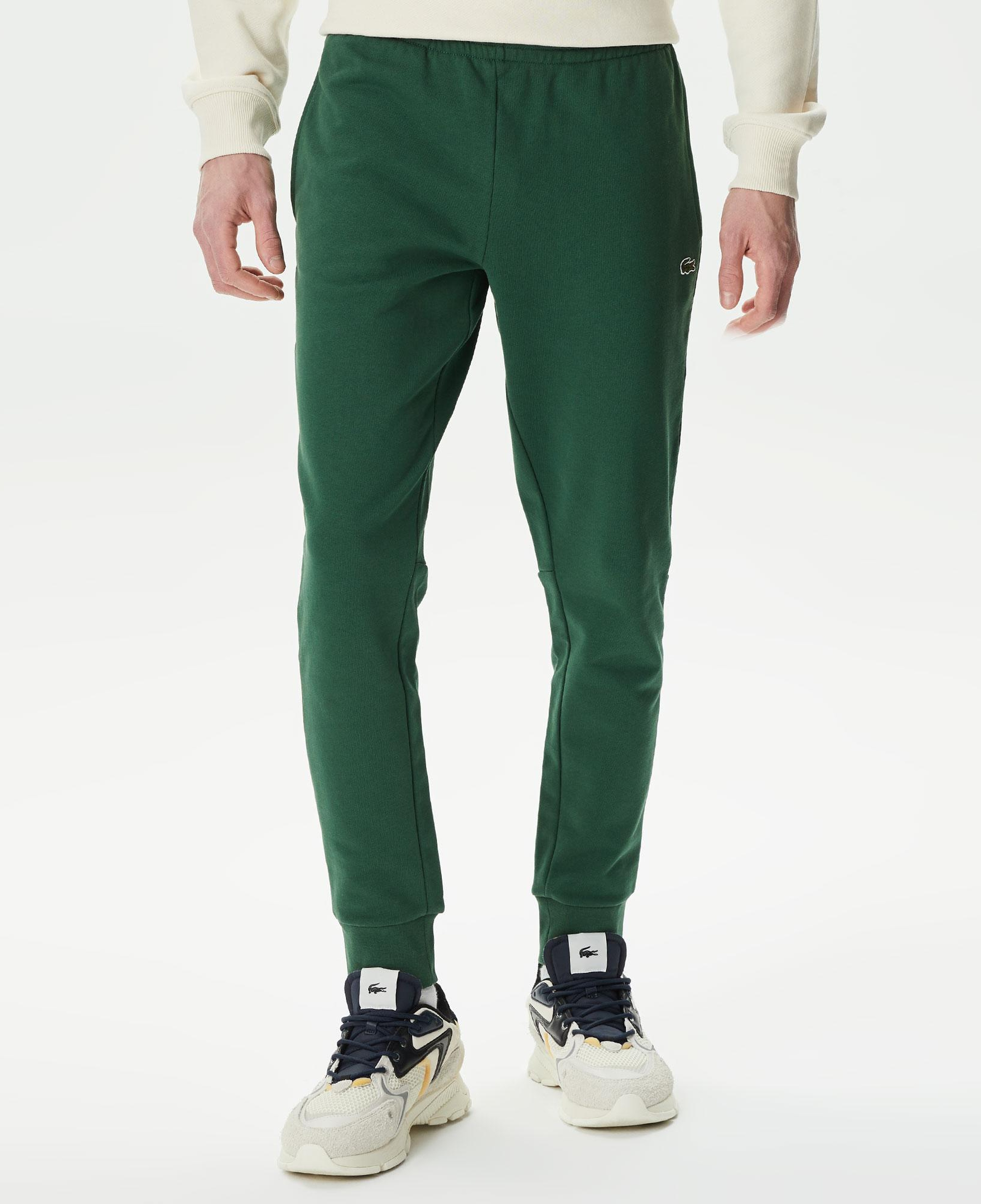 Erkek Slim Fit Organik Pamuk Koyu Yeşil Eşofman Altı