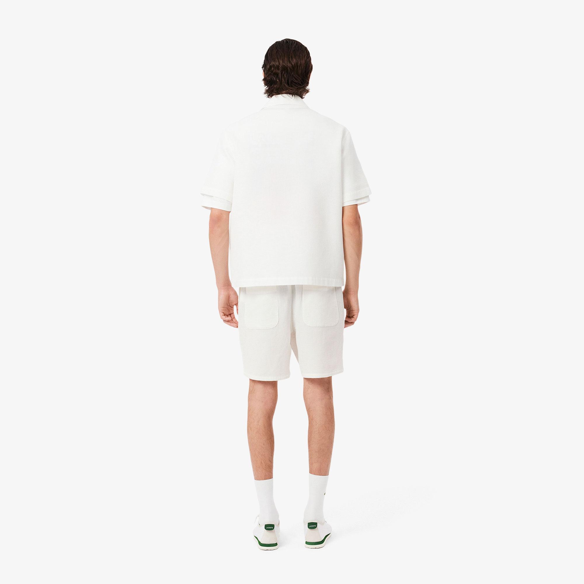 Erkek Relaxed Fit Beyaz Şort