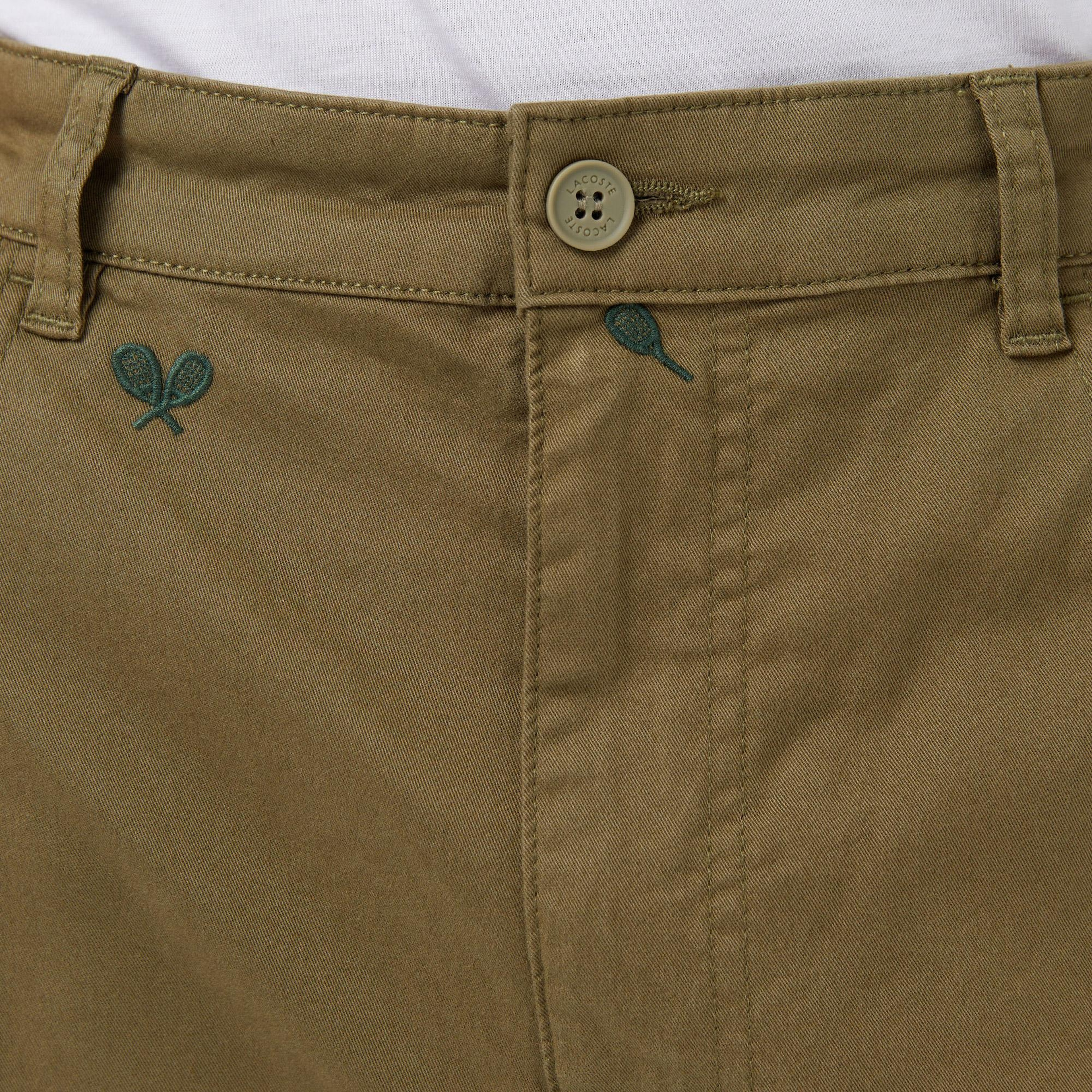 Erkek Relaxed Fit Desenli Haki Pantolon