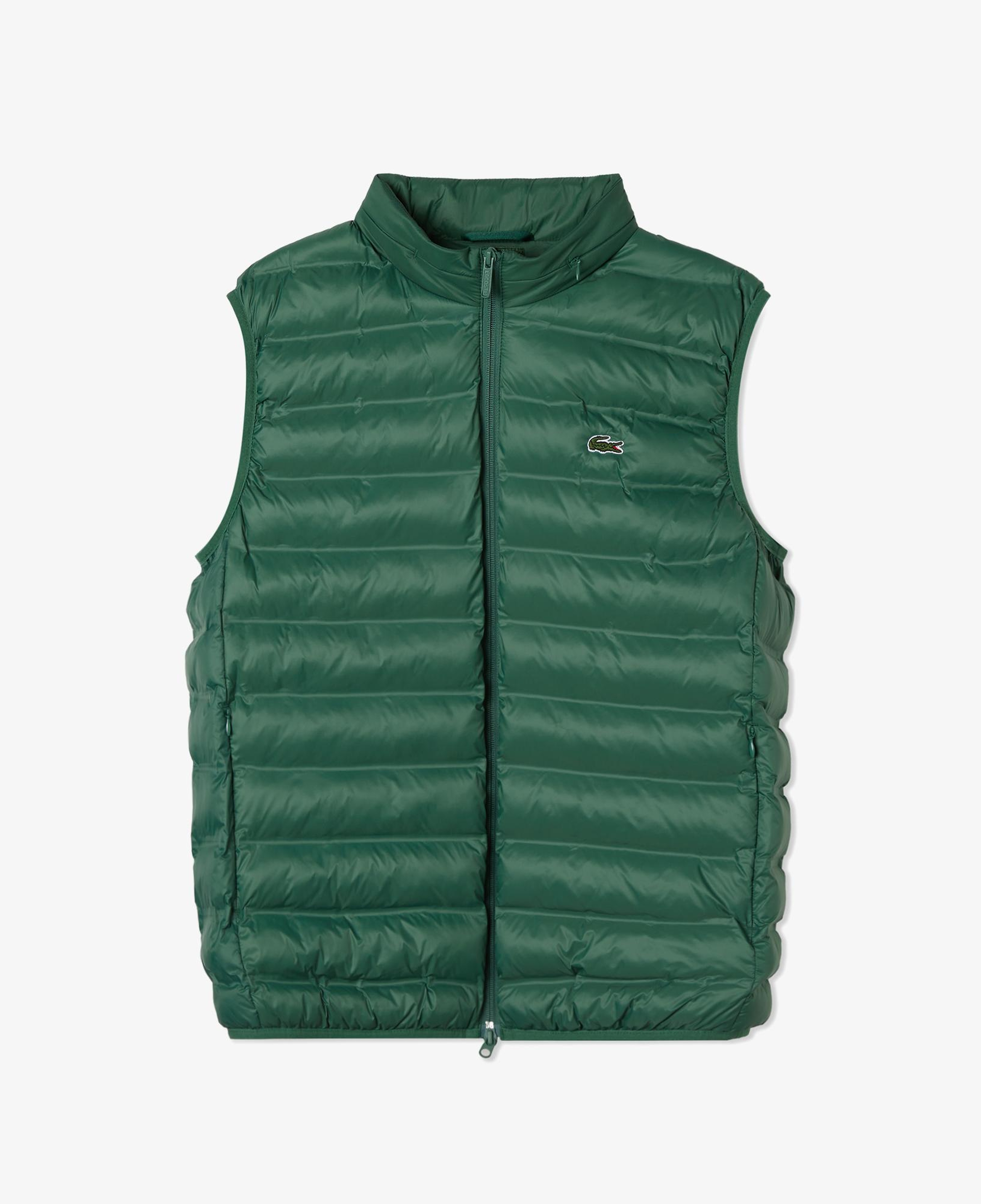 Erkek Slim Fit Kapüşonlu Yeşil Yelek