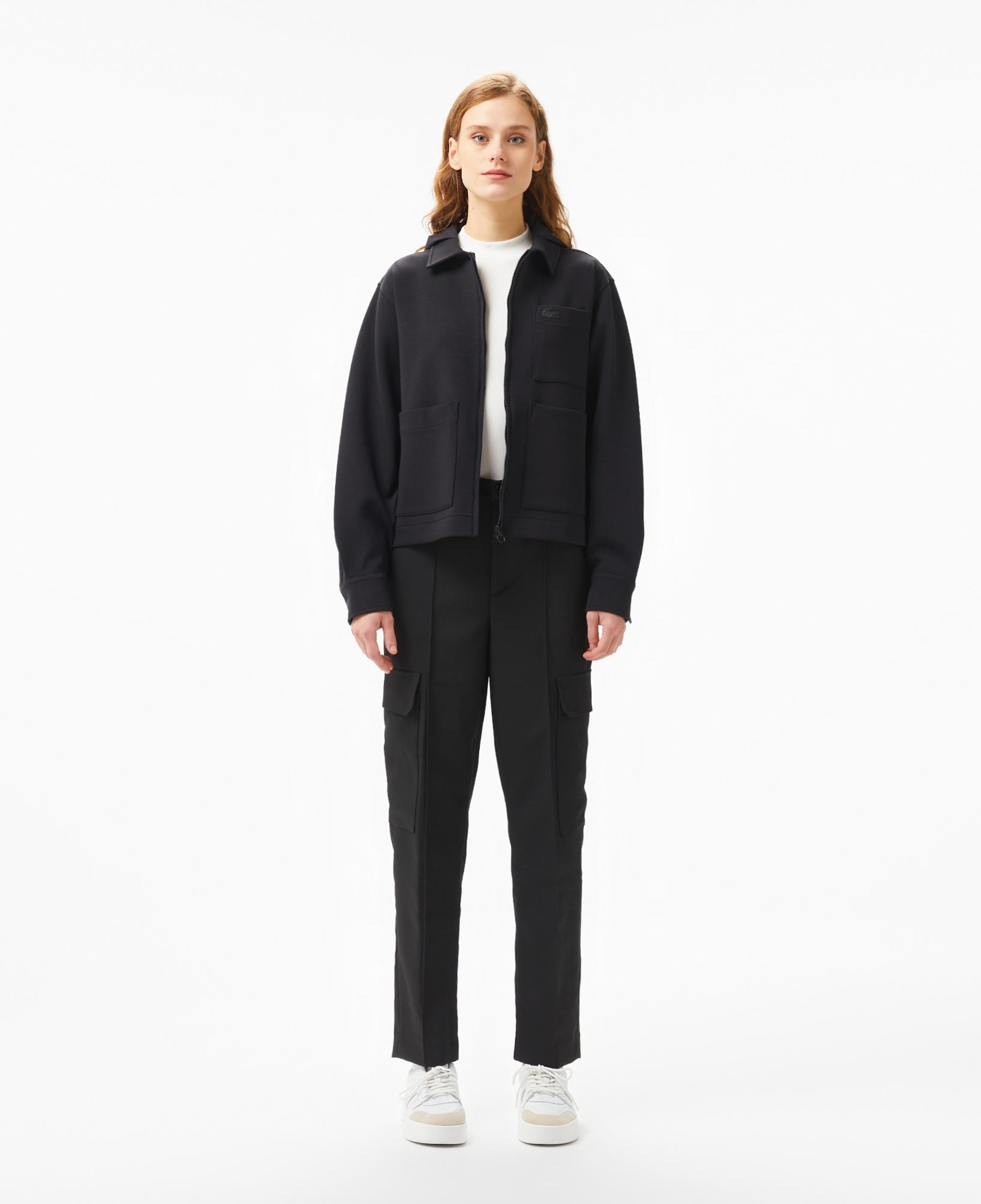 Kadın Relaxed Fit Kapüşonlu Siyah Ceket