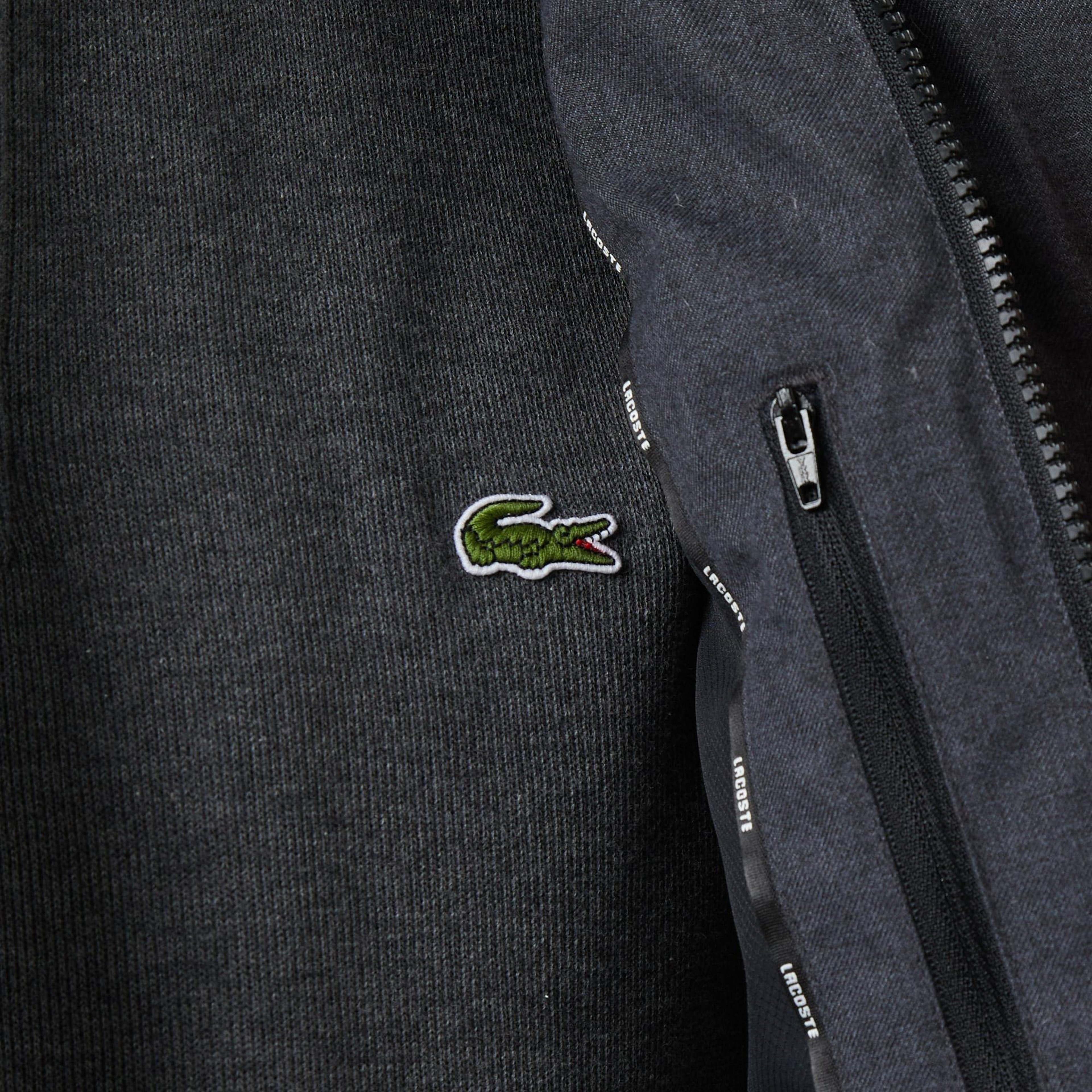 Lacoste Erkek Relaxed Fit Dik Yaka Koyu Gri Yelek