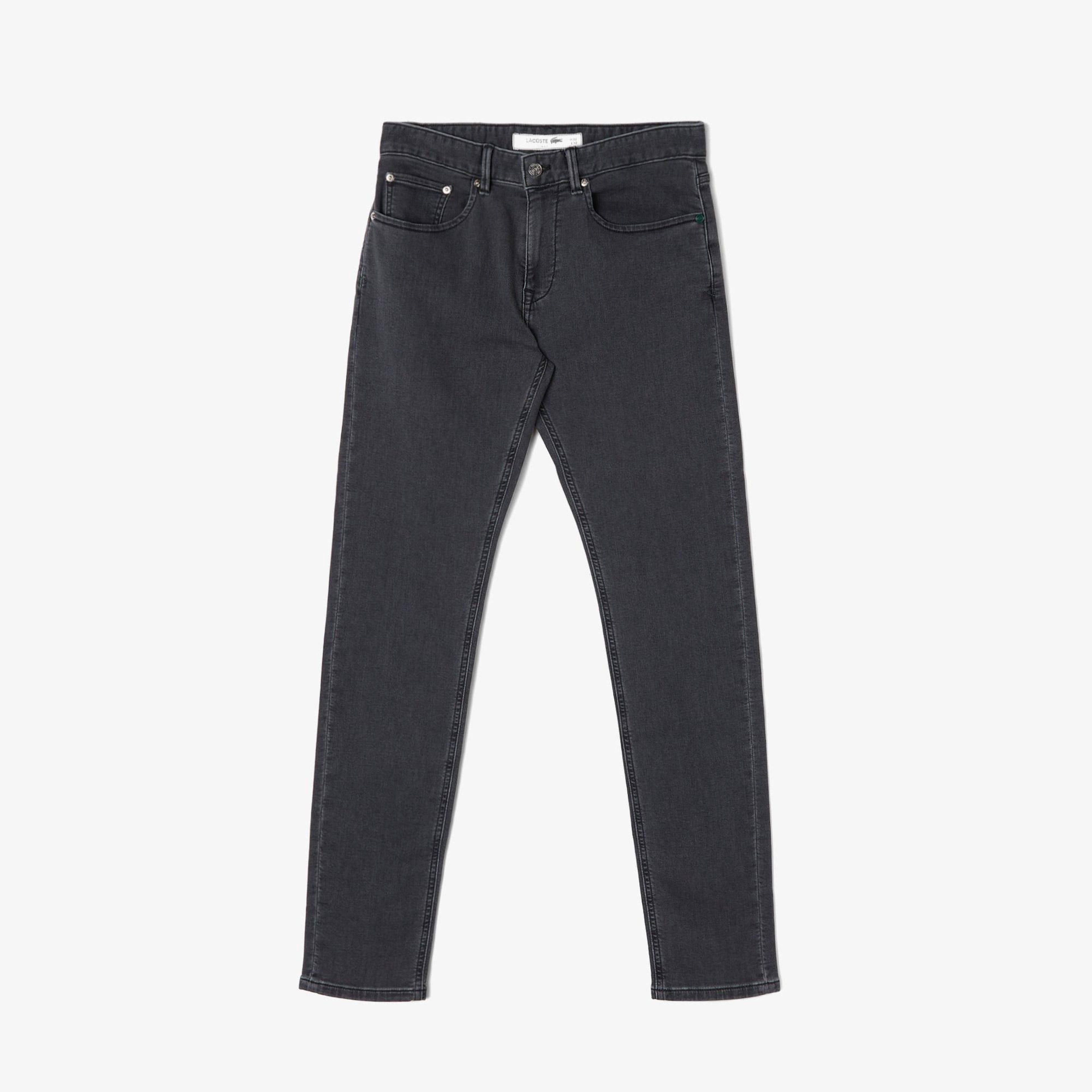 Erkek Slim Fit Gri Jean Pantolon