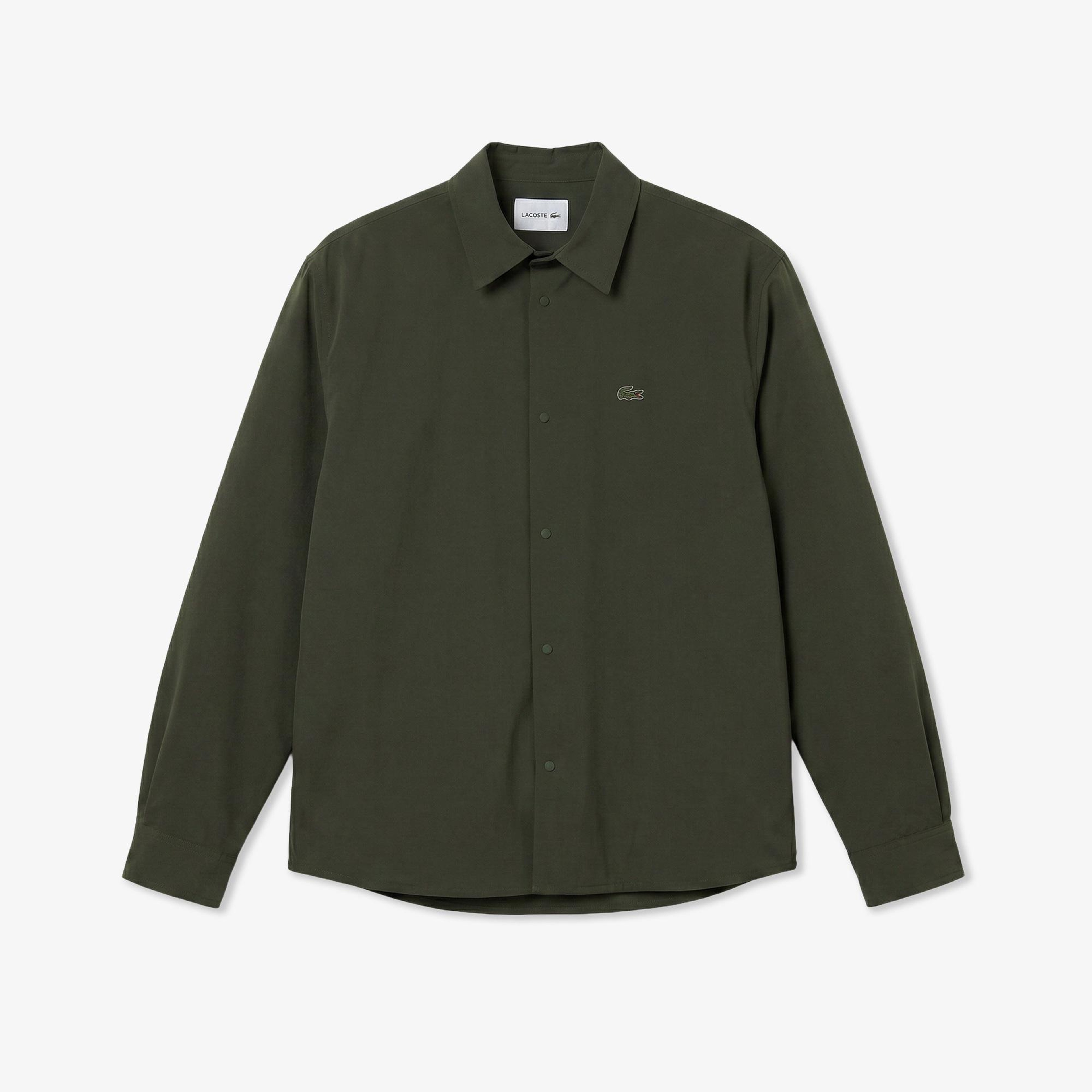 Erkek Oversize Fit Haki Dış Gömlek