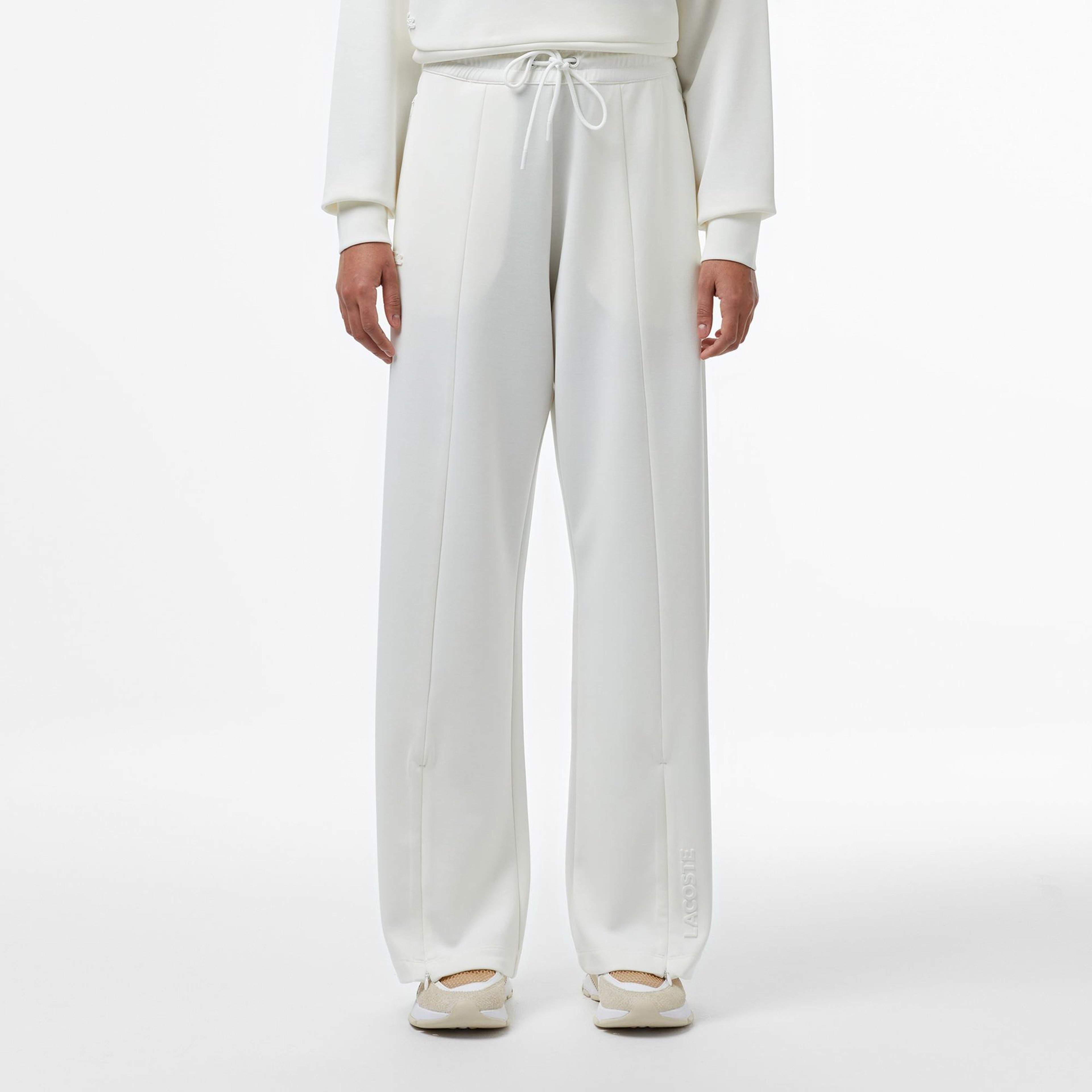 Lacoste Kadın Loose Fit Beyaz Eşofman Altı